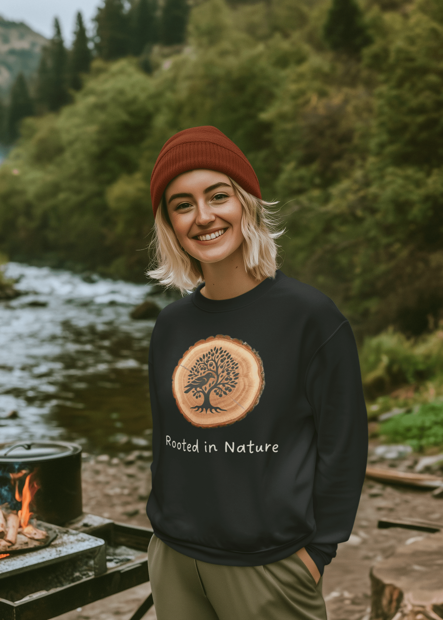RowanTree Rooted in Nature Sweatshirt – Classic Fit Unisex Crewneck - Rowantree Clothing