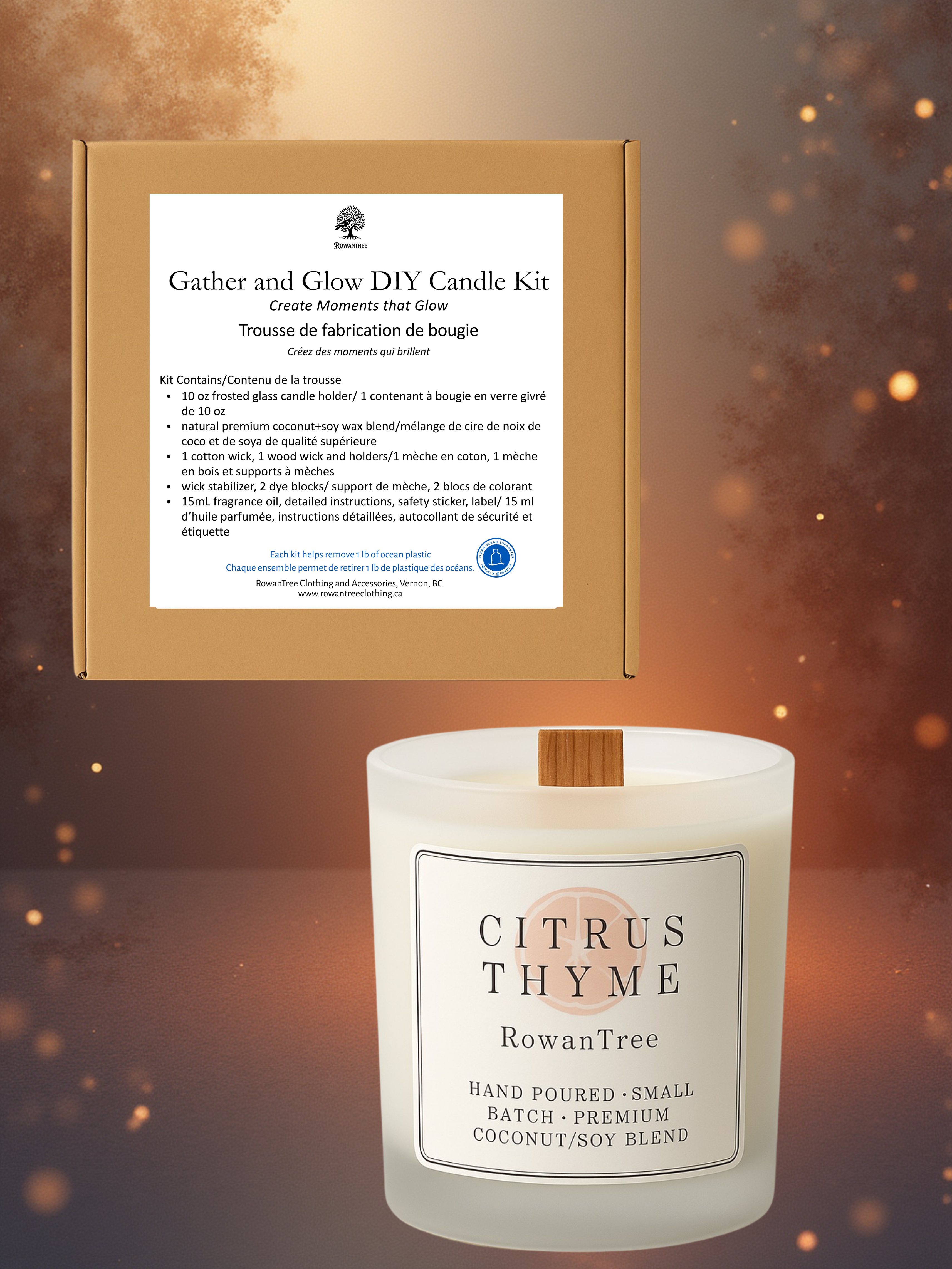 Gather & Glow – Citrus Thyme DIY Candle Kit