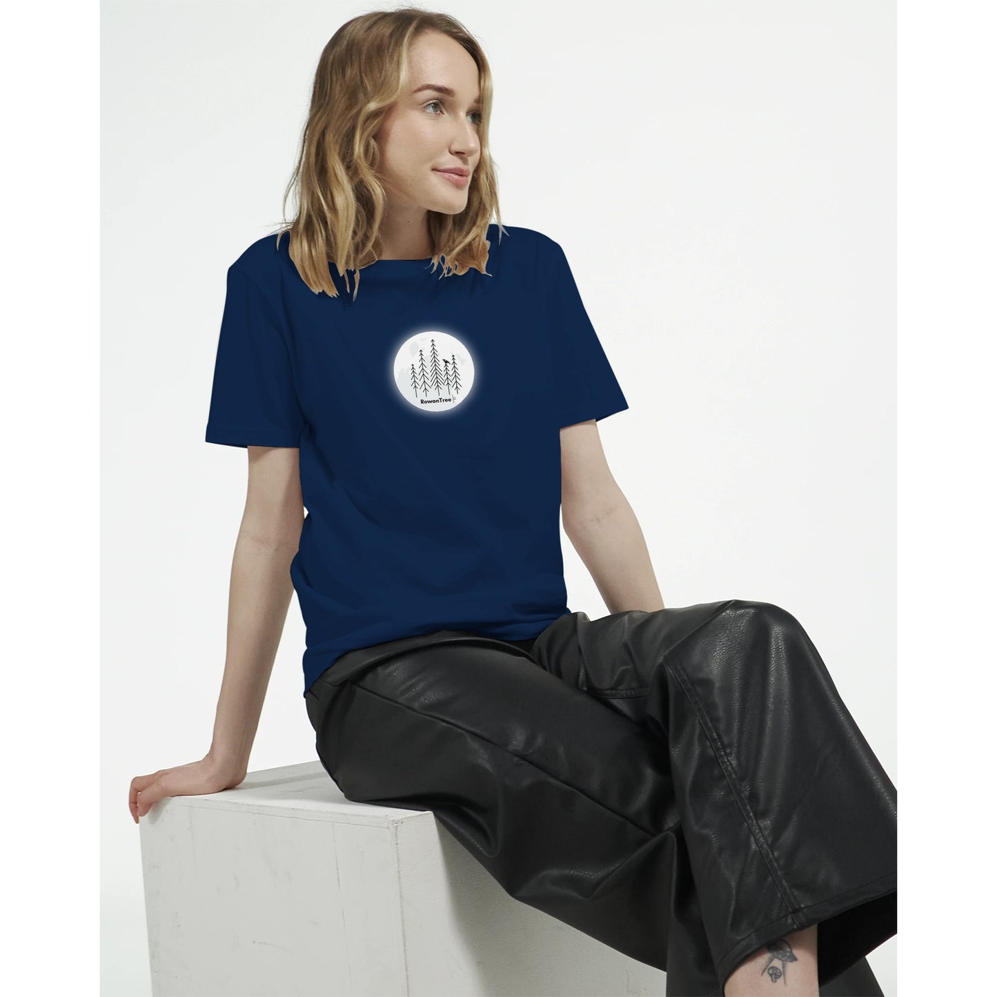 In the Moonlight Organic Unisex Crewneck T-shirt - Rowantree Clothing and Accessories Inc