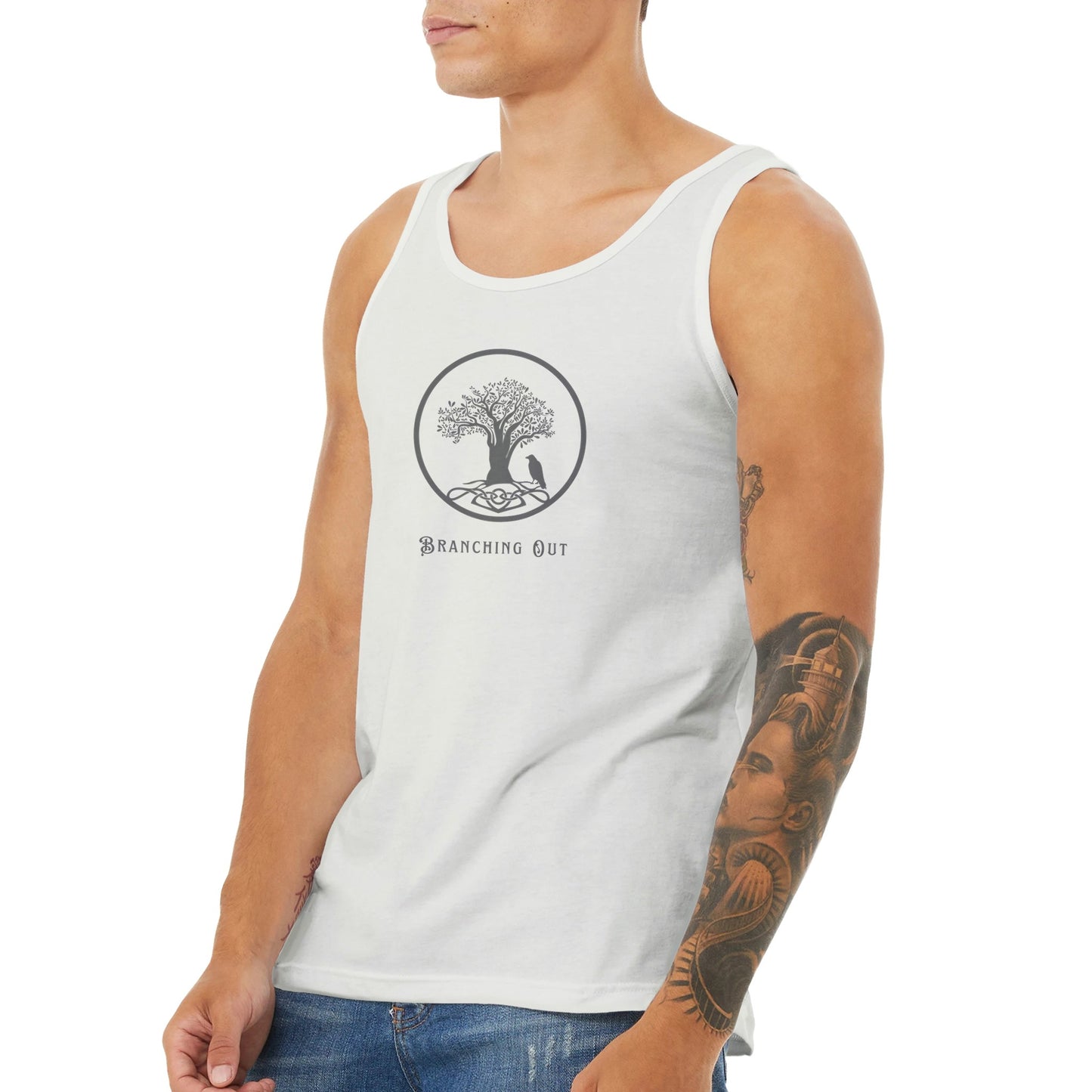 Branching Out Premium Unisex Tank Top - Rowantree Clothing and Accessories Inc