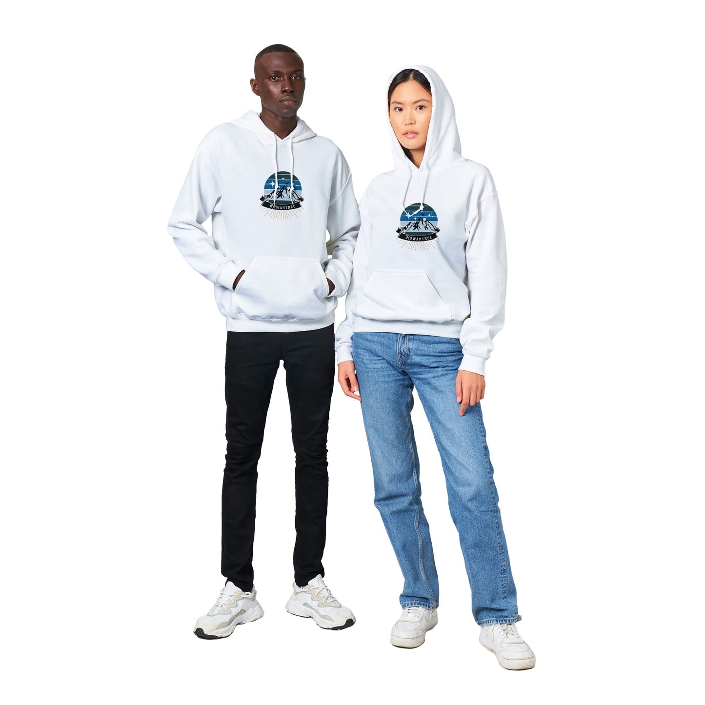 Rowantree Mountains Classic Unisex Pullover Hoodie - Rowantree Clothing and Accessories Inc