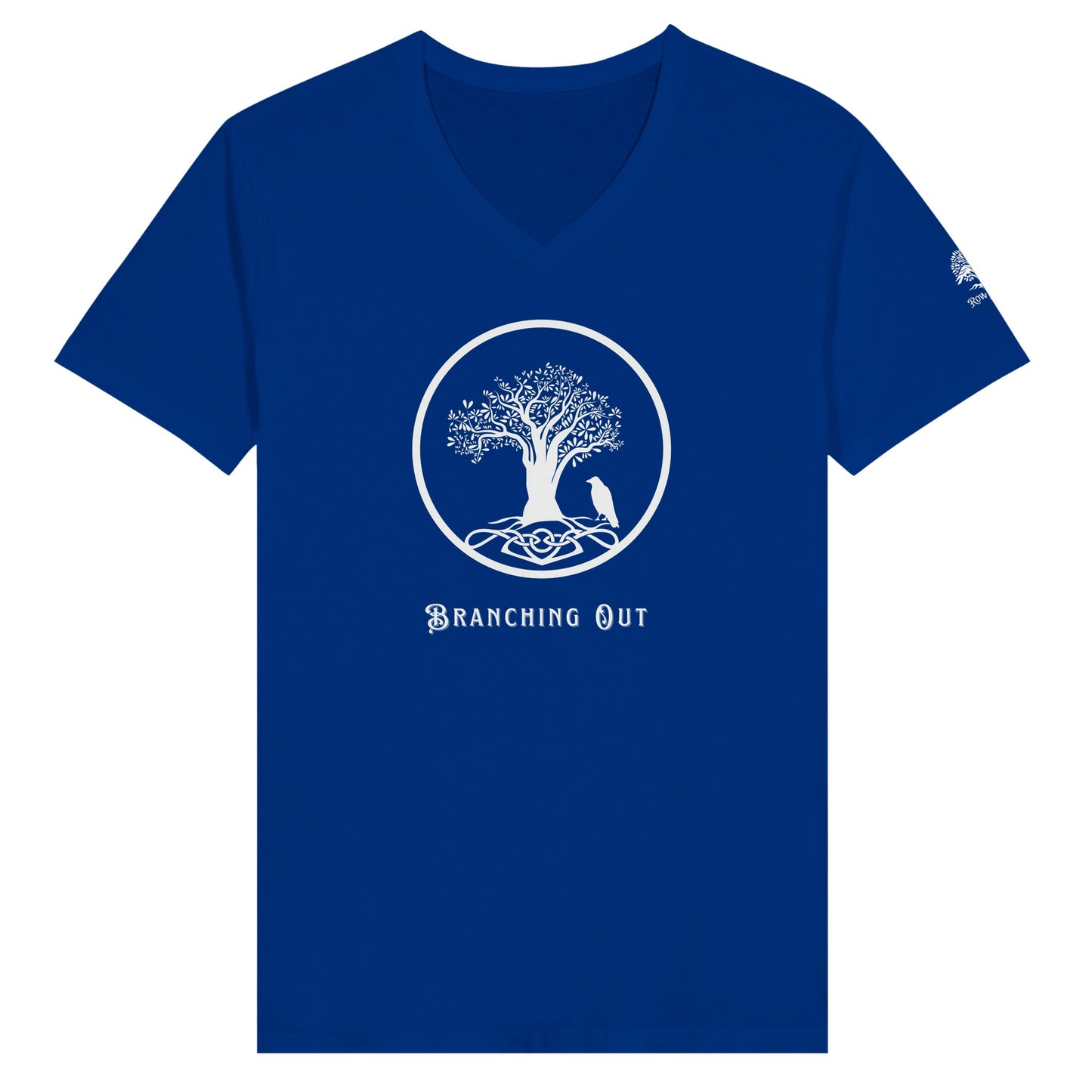 Branching Out Premium Unisex V-Neck T-shirt - Rowantree Clothing and Accessories Inc