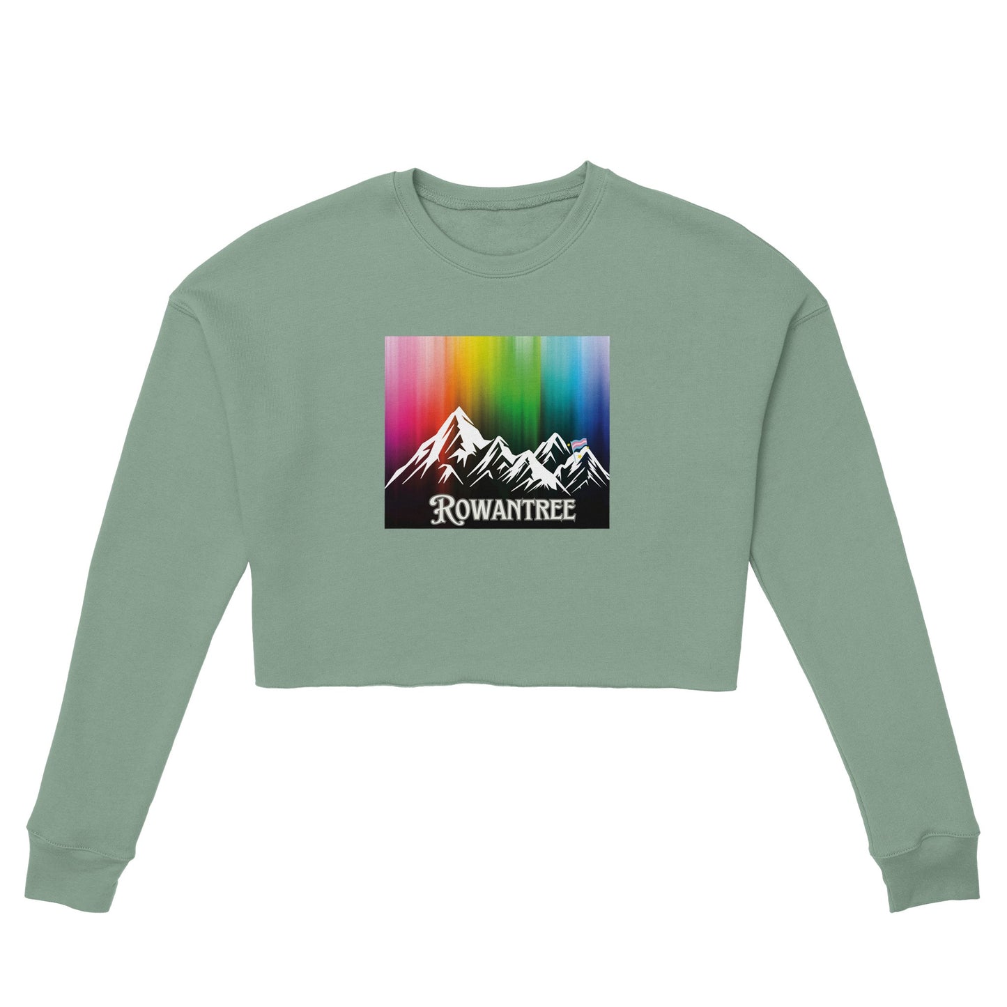 Pride Mountain Women's Cropped Sweatshirt | Bella + Canvas 7503 - Rowantree Clothing and Accessories Inc