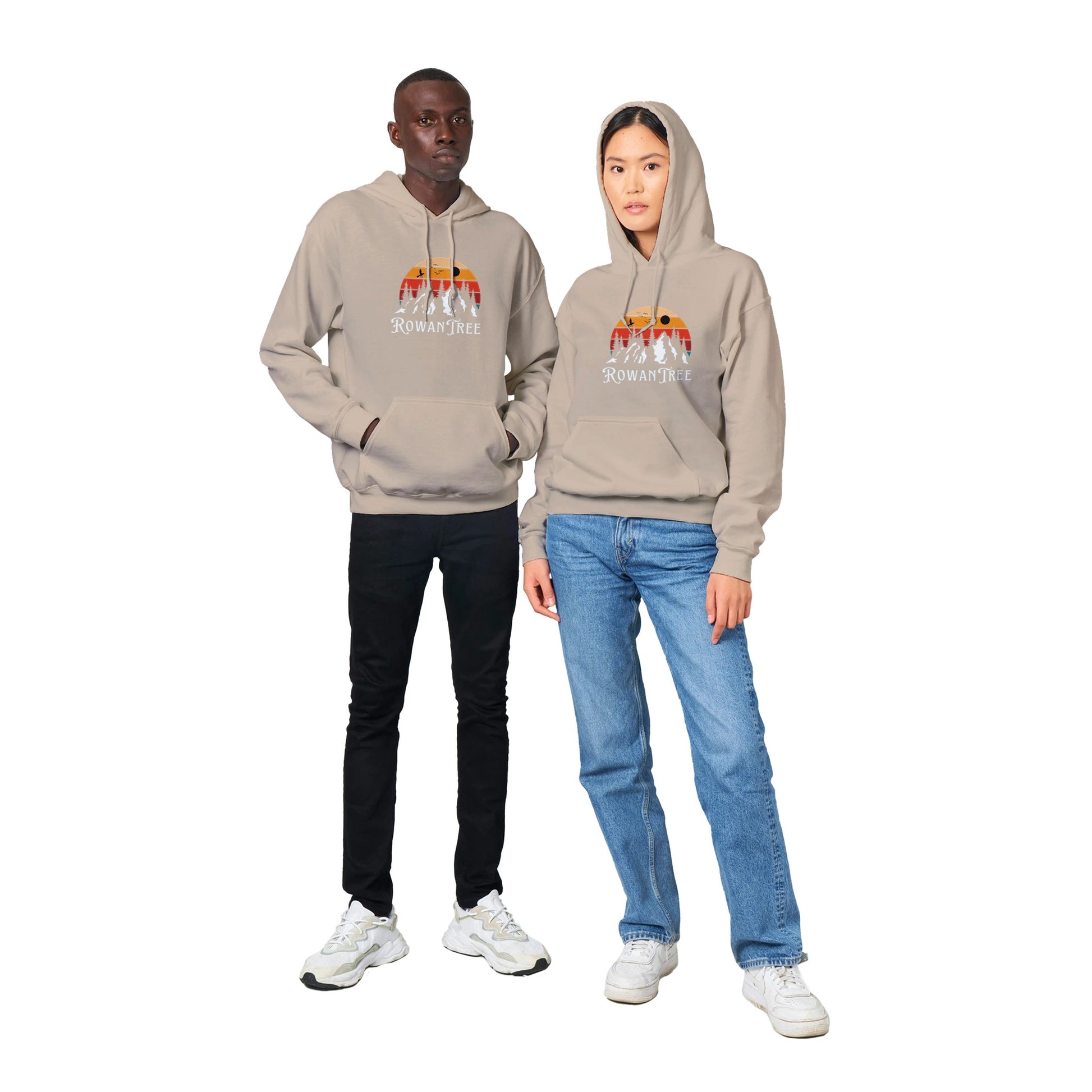 Rowantree Mountains Classic Unisex Pullover Hoodie - Rowantree Clothing and Accessories Inc