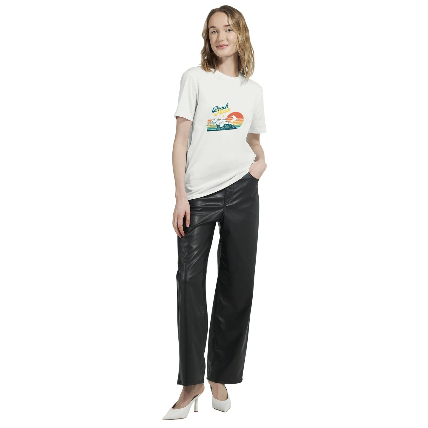 Beach Please - Organic Unisex Crewneck T-shirt - Rowantree Clothing and Accessories Inc