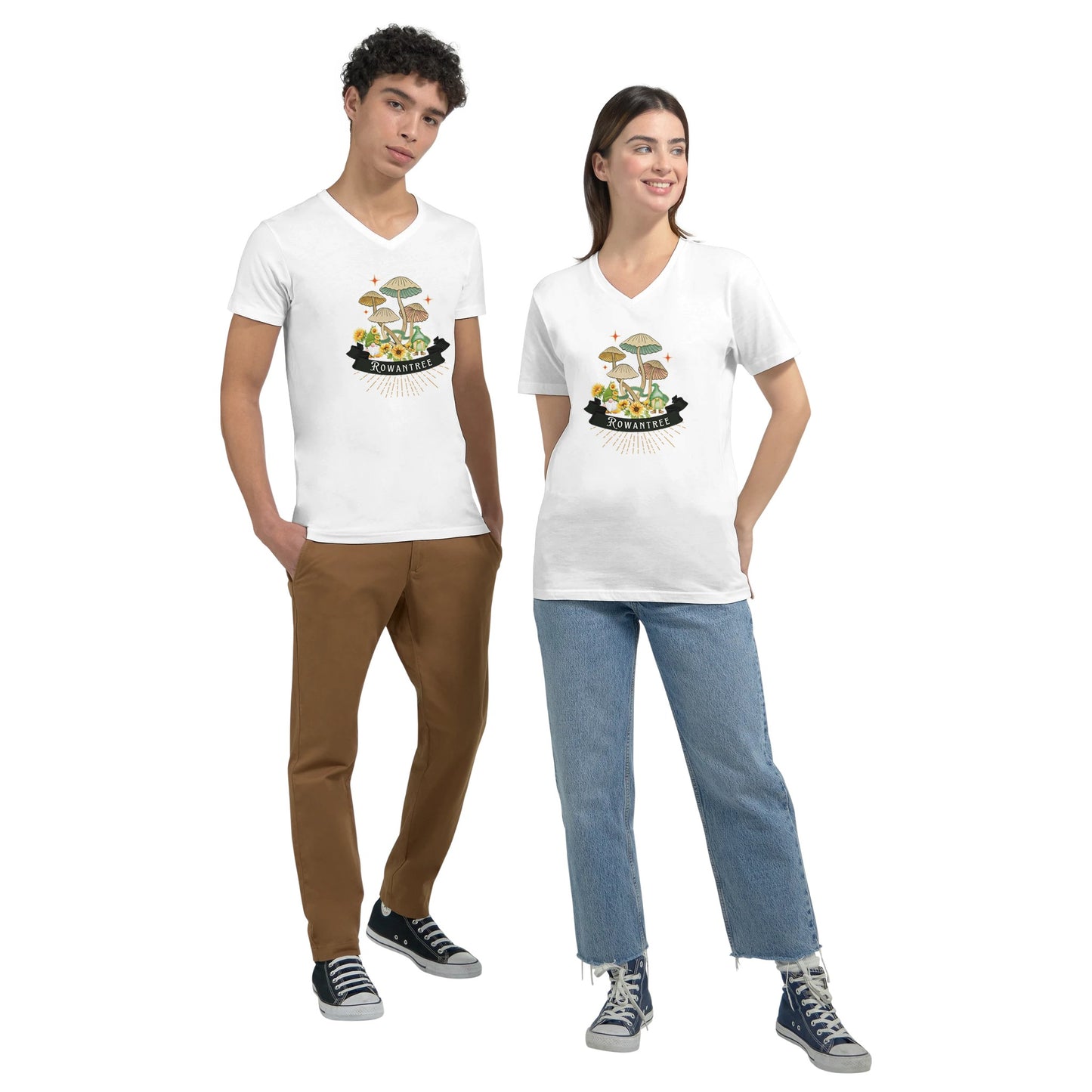 Fun-guys Unisex V-Neck T-shirt - Rowantree Clothing and Accessories Inc