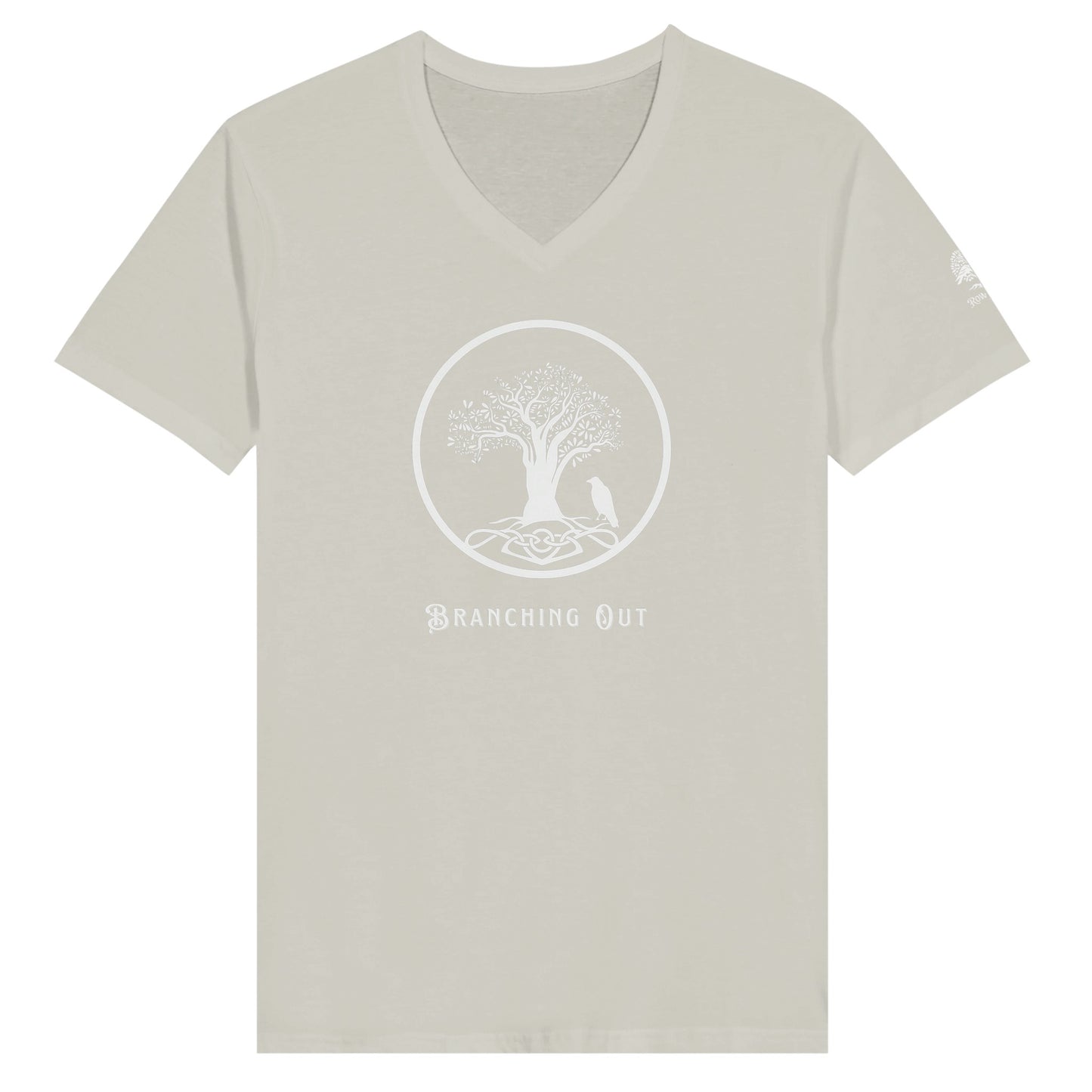 Branching Out Premium Unisex V-Neck T-shirt - Rowantree Clothing and Accessories Inc