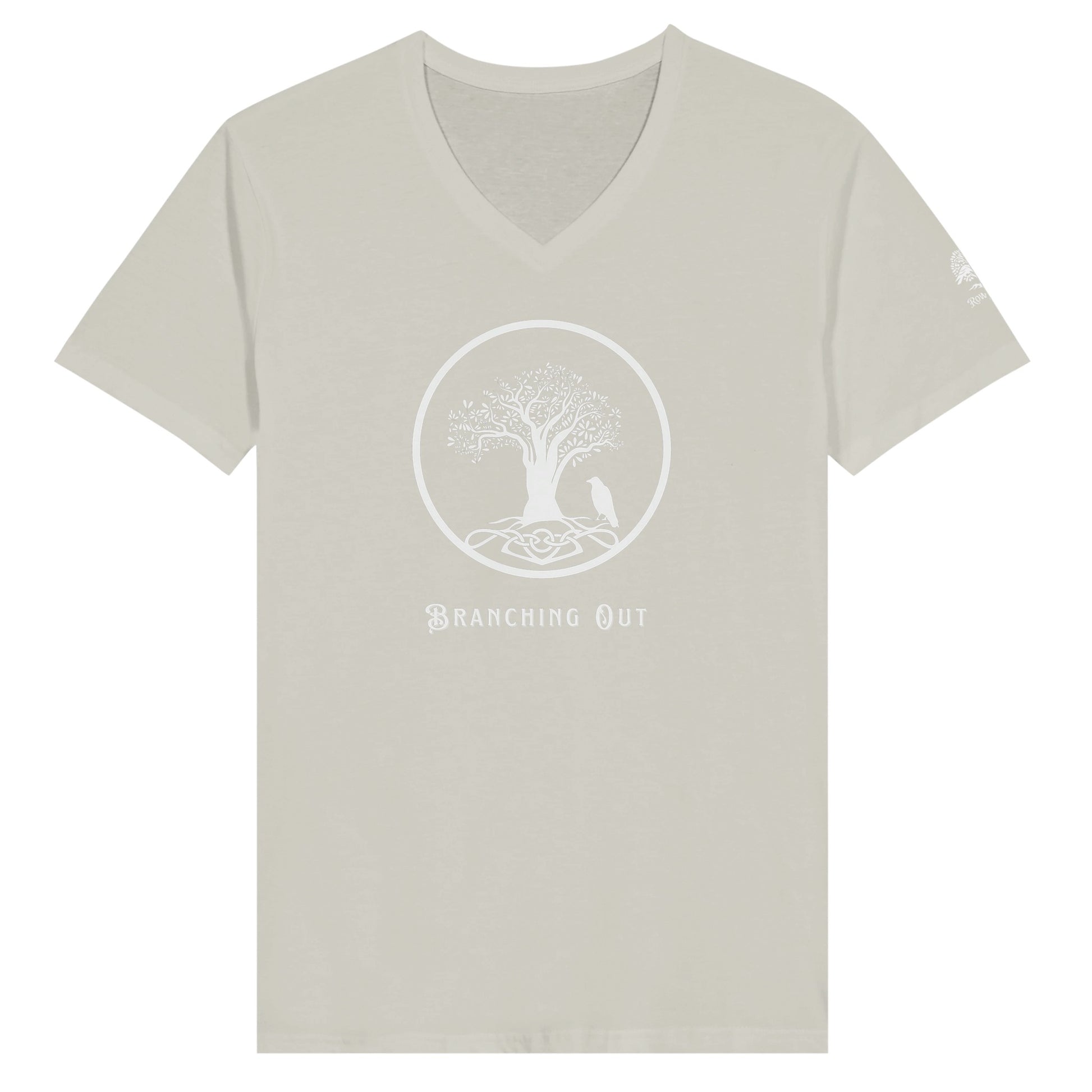 Branching Out Premium Unisex V-Neck T-shirt - Rowantree Clothing and Accessories Inc