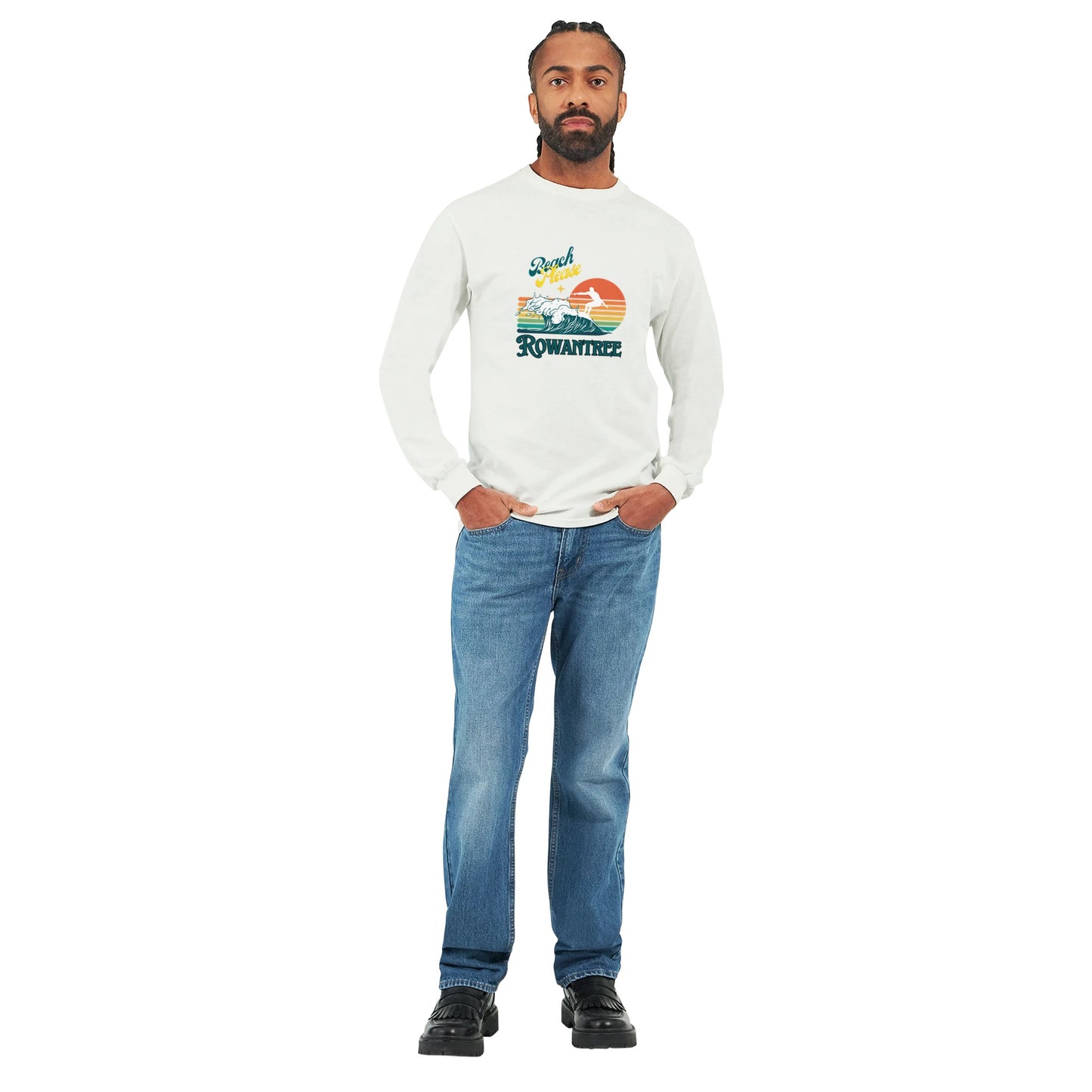 The Beach Please Classic Unisex Longsleeve T-shirt - Rowantree Clothing and Accessories Inc