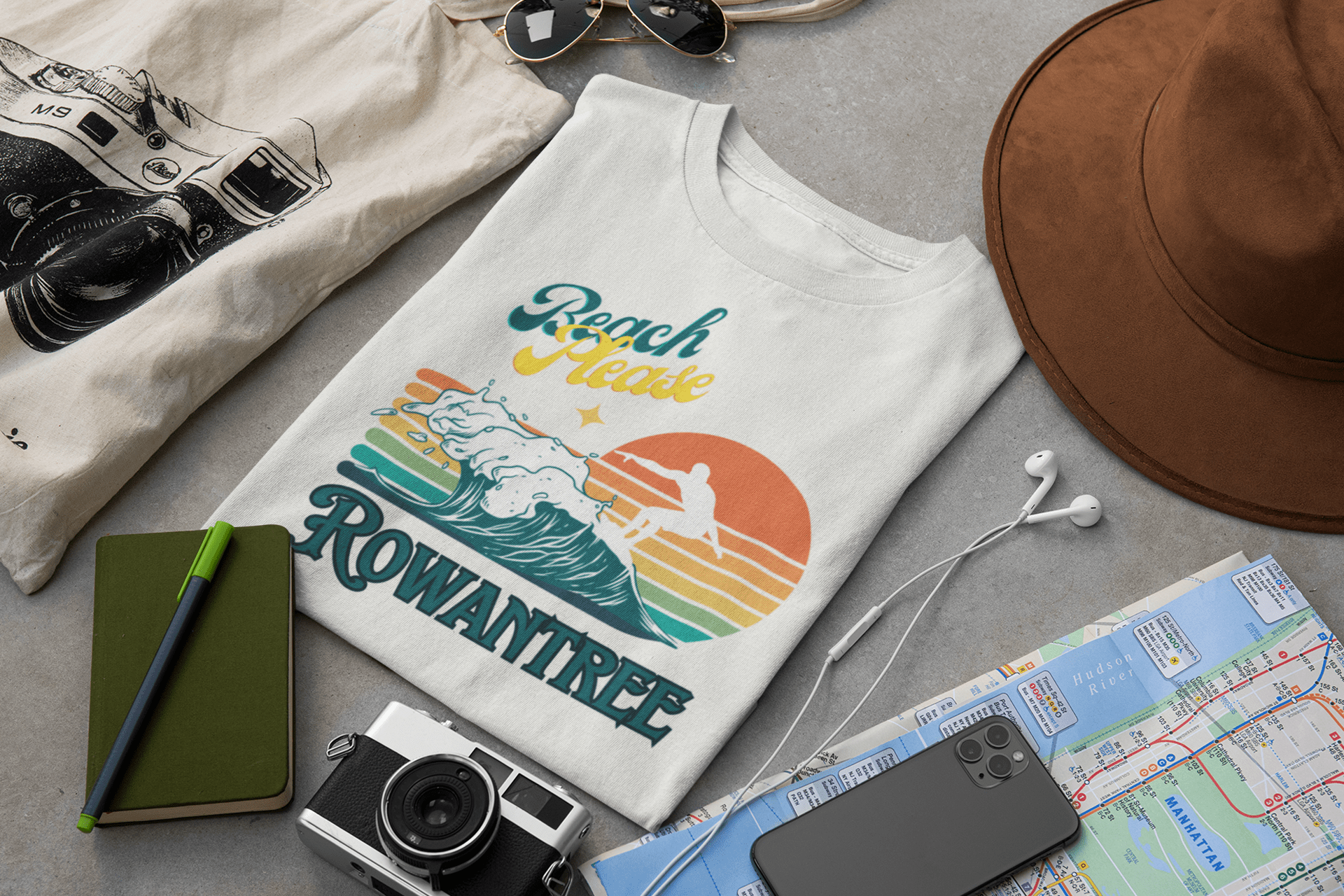 Beach Please Unisex Tee Rowantree - Rowantree Clothing