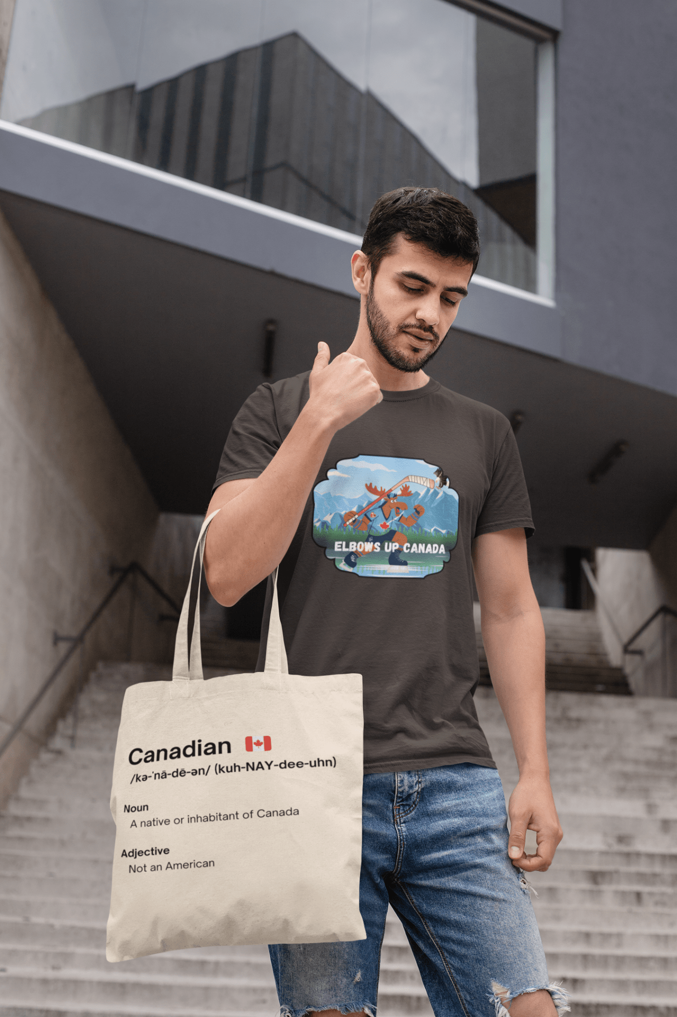 Canadian NOT American Canvas Tote - Rowantree Clothing