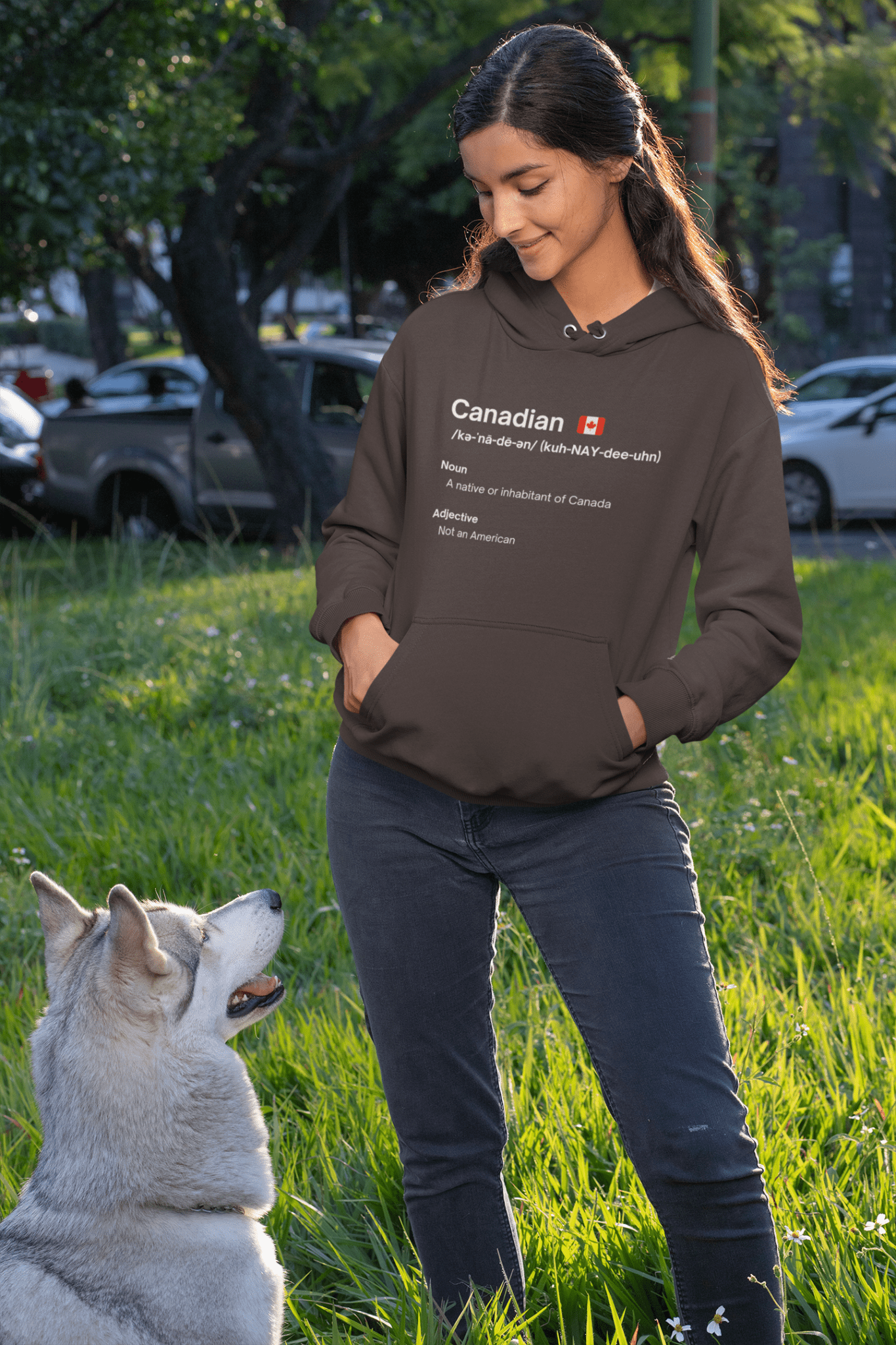 Canadian "Not American" Classic Unisex Pullover Hoodie - Rowantree Clothing