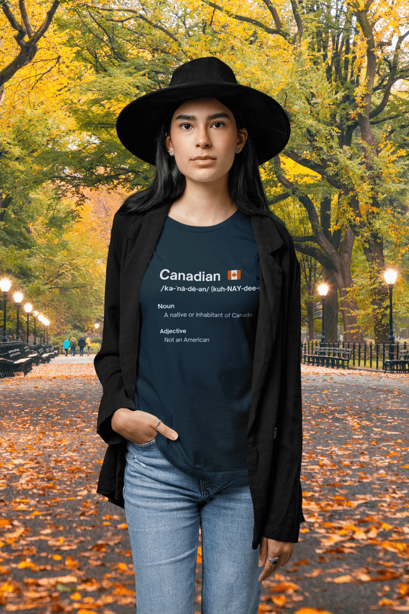 Canadian - Not American Unisex Crewneck T-shirt - Rowantree Clothing