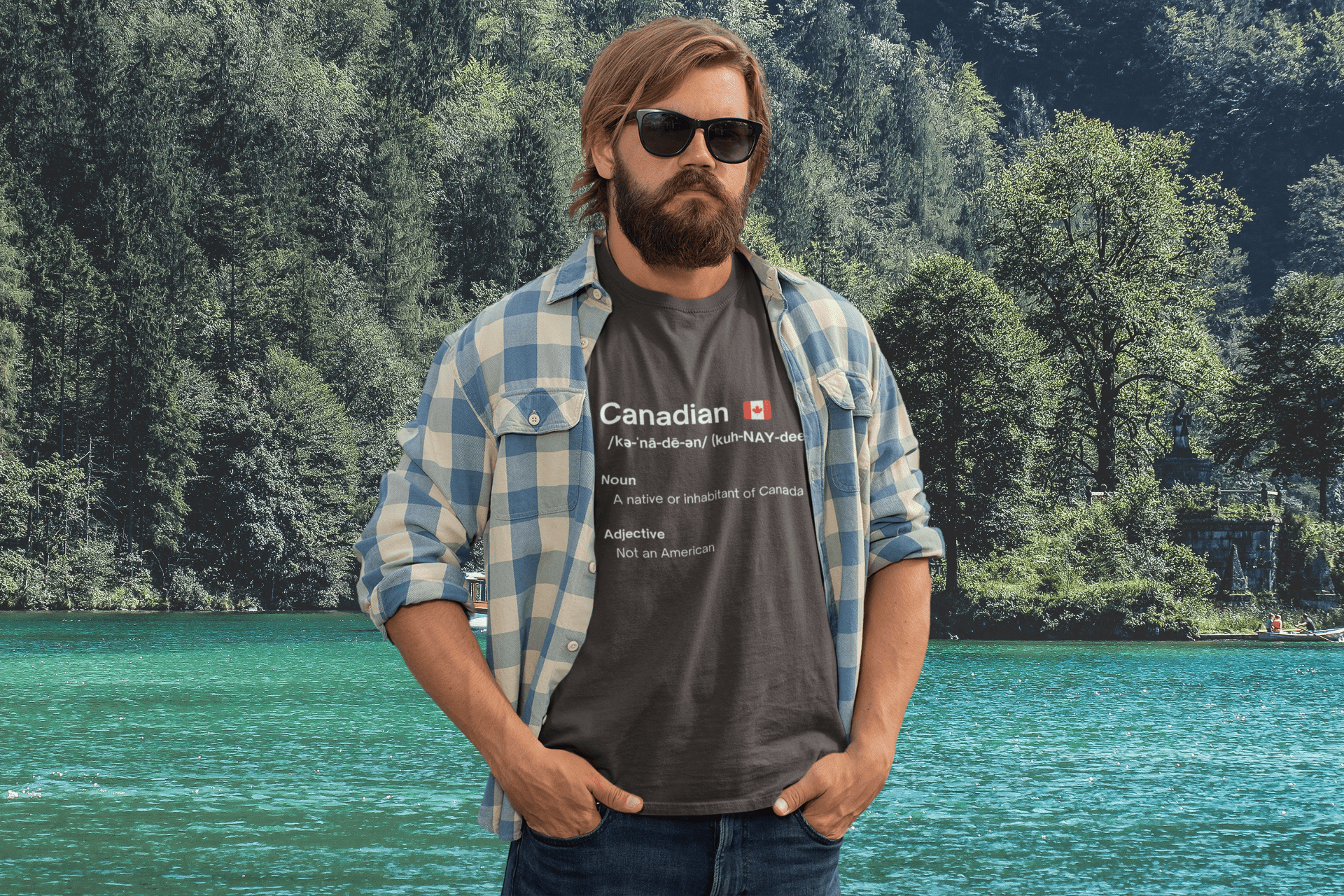 Canadian - Not American Unisex Crewneck T-shirt - Rowantree Clothing