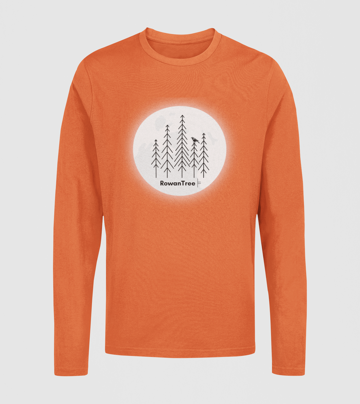 Crowing in the Moon Rowantree Long Sleeve Unisex Tee - Rowantree Clothing
