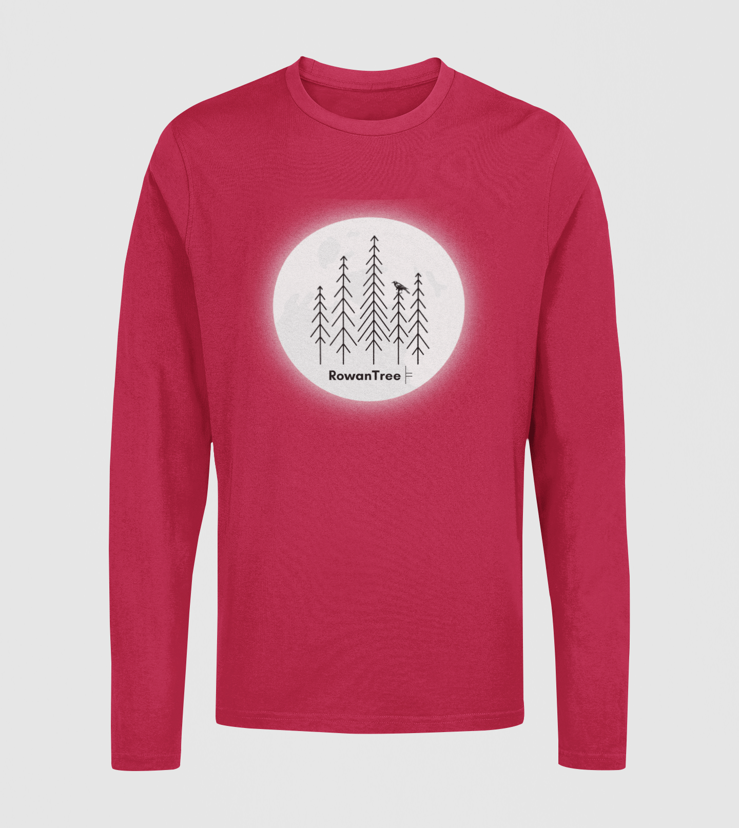 Crowing in the Moon Rowantree Long Sleeve Unisex Tee - Rowantree Clothing