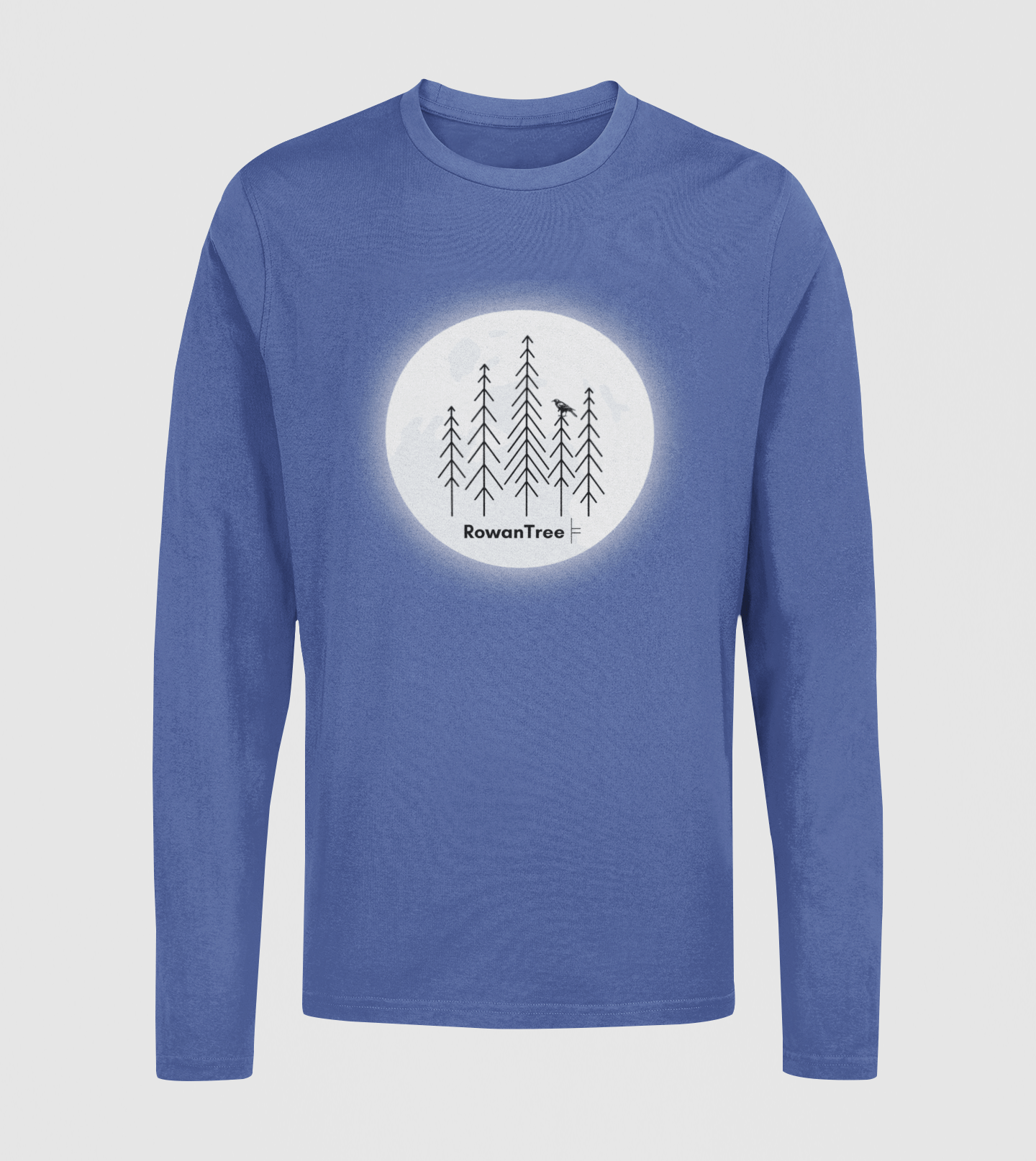 Crowing in the Moon Rowantree Long Sleeve Unisex Tee - Rowantree Clothing