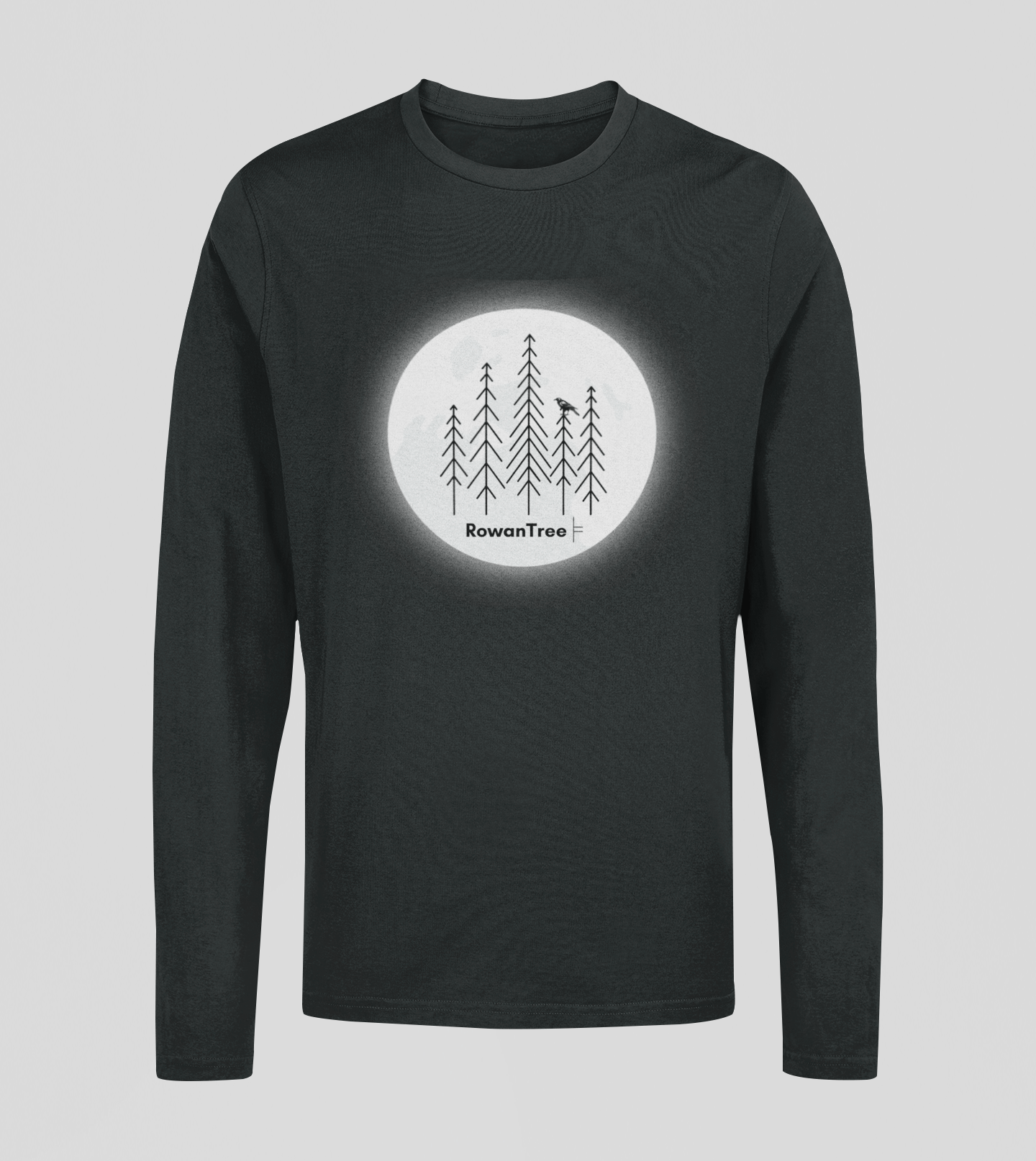 Crowing in the Moon Rowantree Long Sleeve Unisex Tee - Rowantree Clothing