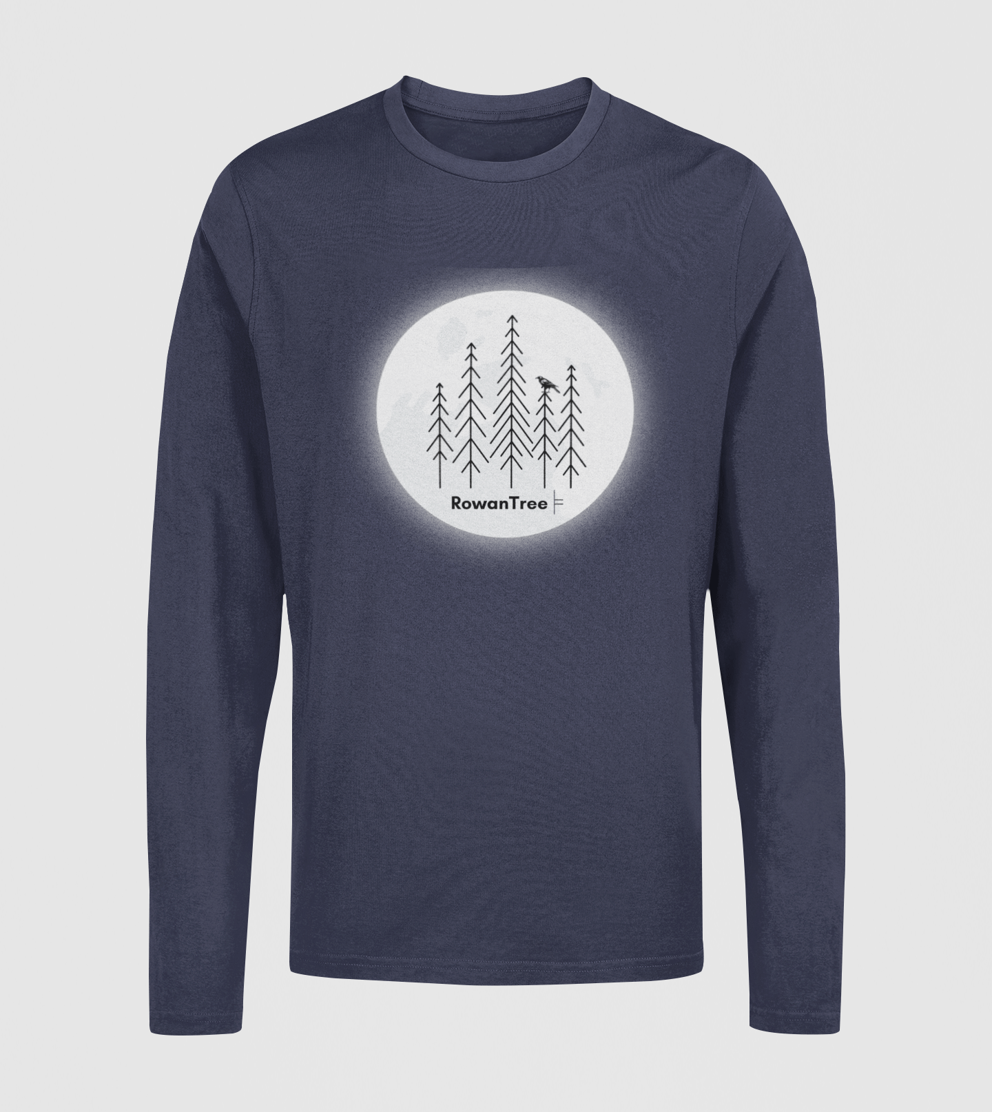 Crowing in the Moon Rowantree Long Sleeve Unisex Tee - Rowantree Clothing