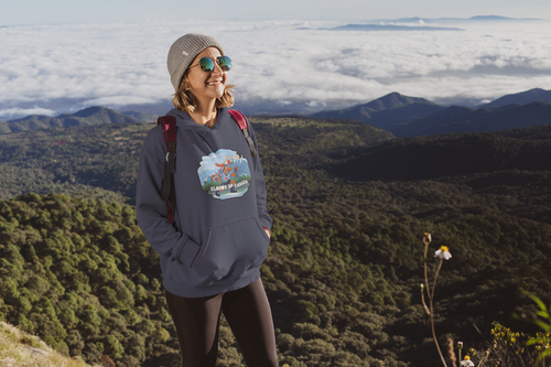 "Elbows Up Canada Moose " Classic Unisex Pullover Hoodie | Gildan® 1850 - Rowantree Clothing  