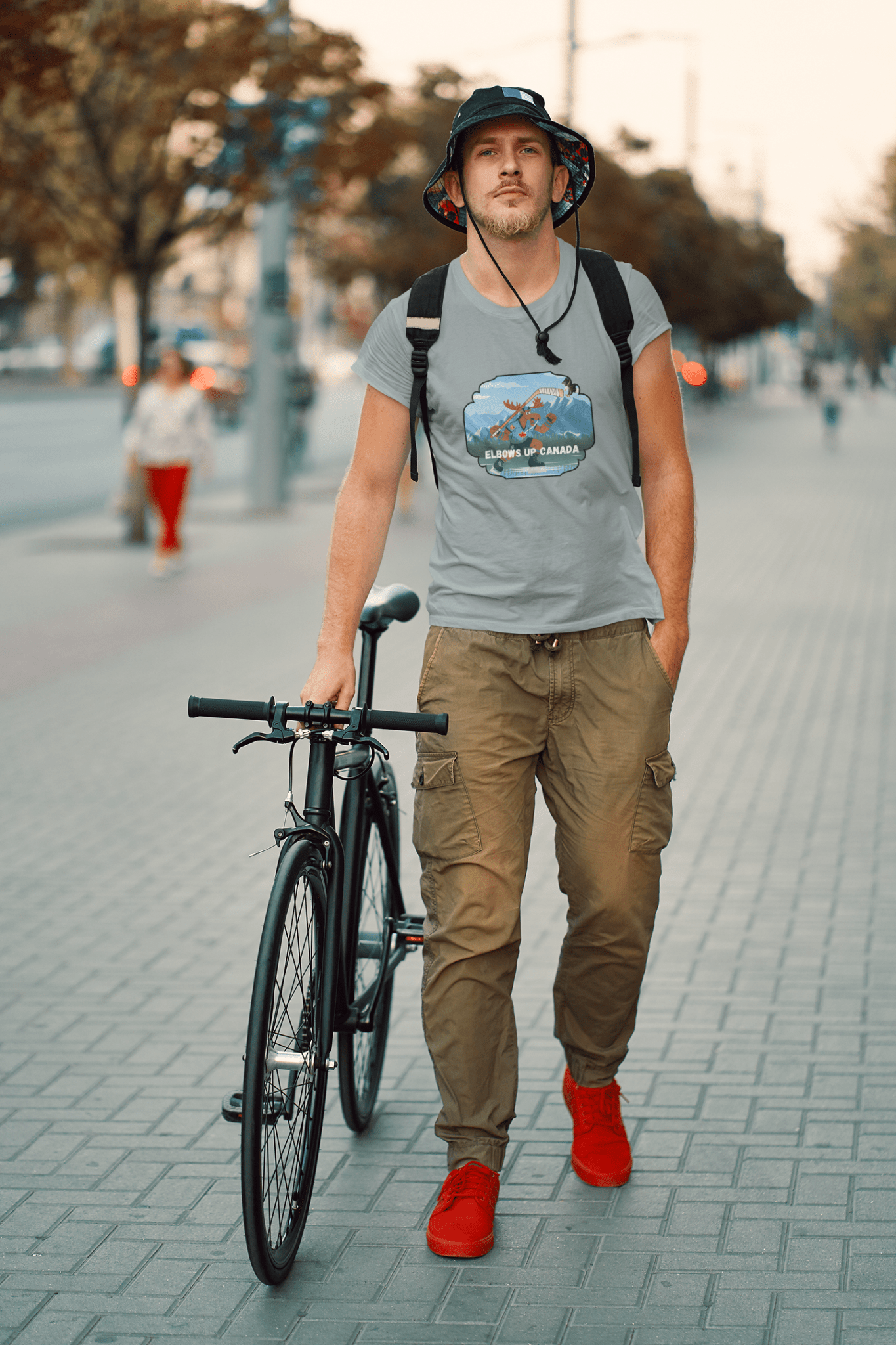 "Elbows Up" Canada Moose Unisex Crewneck T-shirt | Gildan® 64000 - RowanTree Clothing"Elbows Up" Canada Moose Unisex Crewneck T-shirt | Gildan® 64000 - Rowantree Clothing