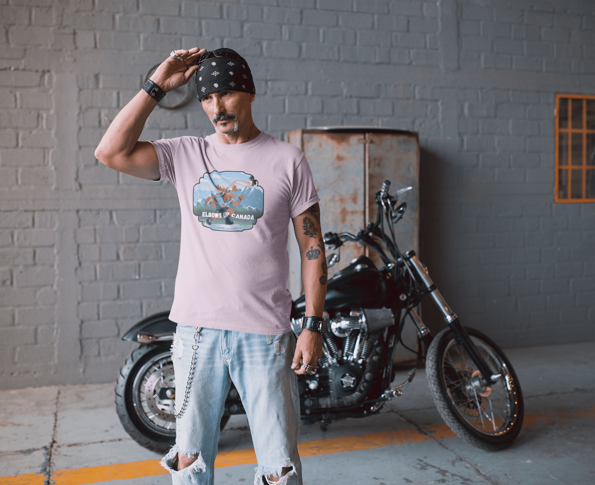 "Elbows Up" Canada Moose Unisex Crewneck T-shirt | Gildan® 64000 - RowanTree Clothing"Elbows Up" Canada Moose Unisex Crewneck T-shirt | Gildan® 64000 - Rowantree Clothing