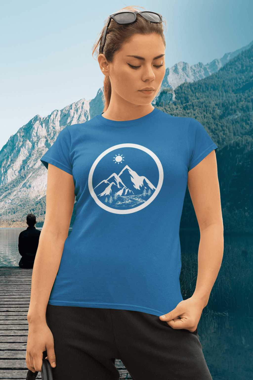 Life in the Mountains Women's Ring Spun Cotton T-shirt - Rowantree Clothing