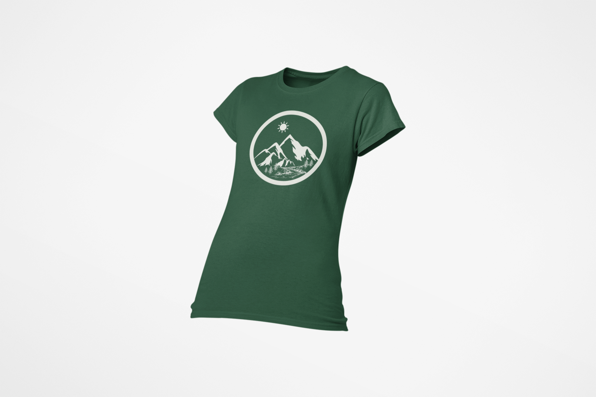 Life in the Mountains Women's Ring Spun Cotton T-shirt - Rowantree Clothing