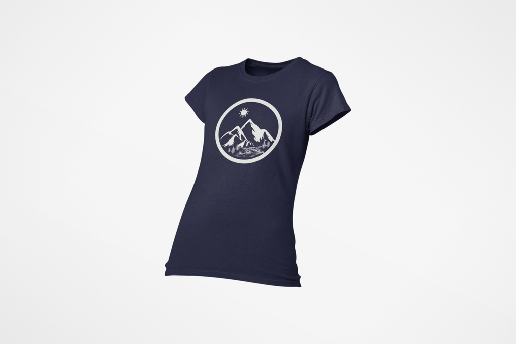 Life in the Mountains Women's Ring Spun Cotton T-shirt - Rowantree Clothing