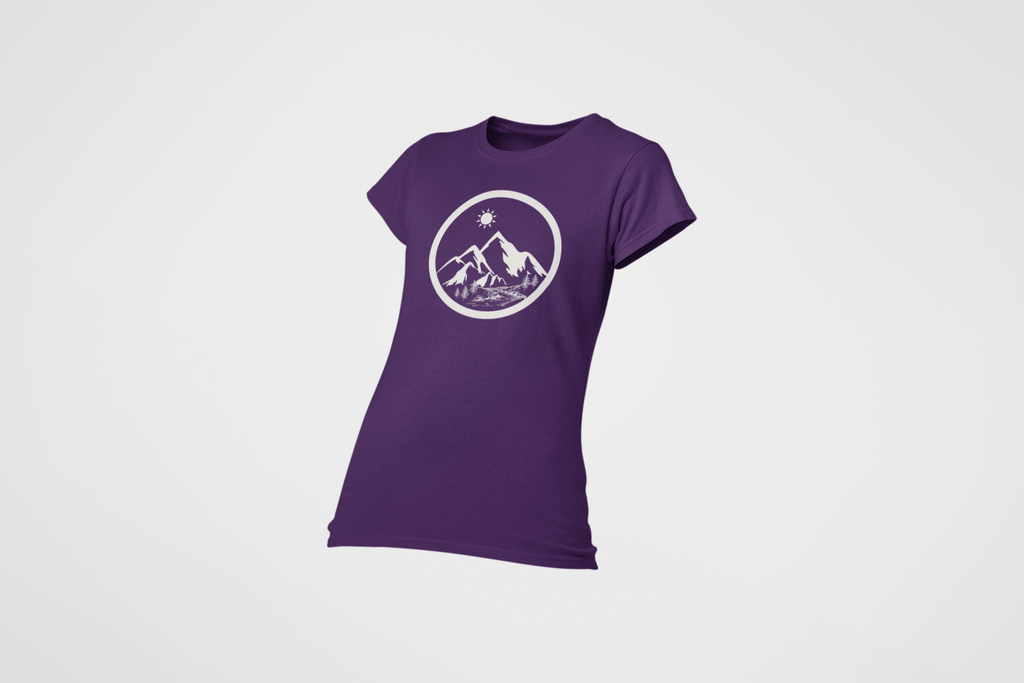 Life in the Mountains Women's Ring Spun Cotton T-shirt - Rowantree Clothing