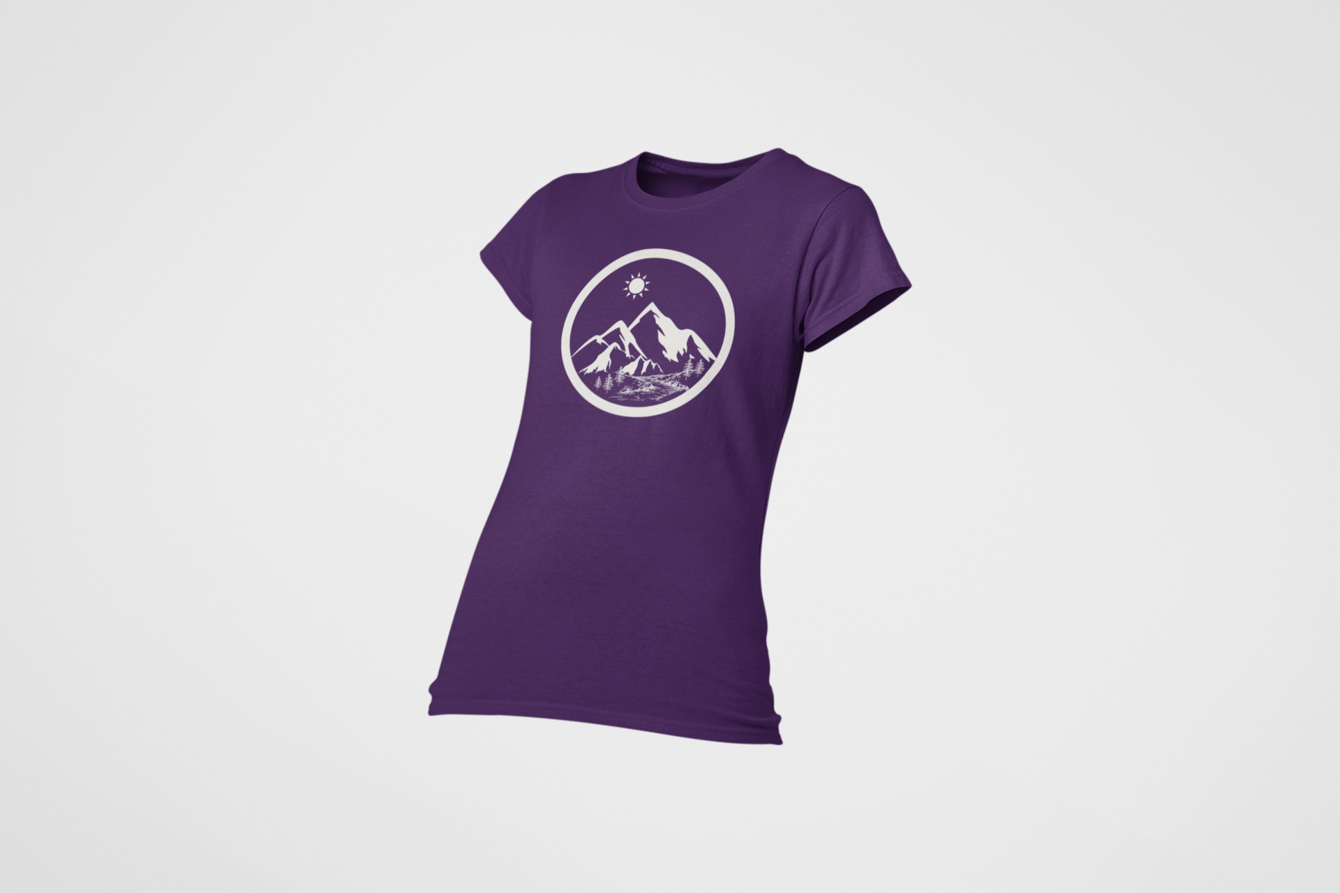 Life in the Mountains Women's Ring Spun Cotton T-shirt - Rowantree Clothing