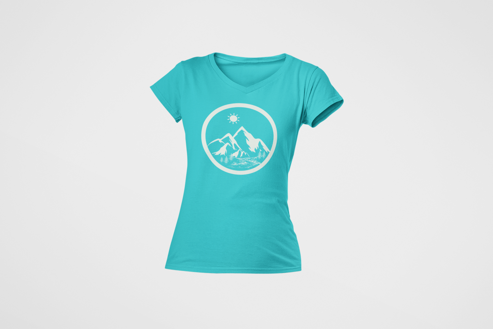 Life in the Mountains Women's V - neck T - Rowantree Clothing