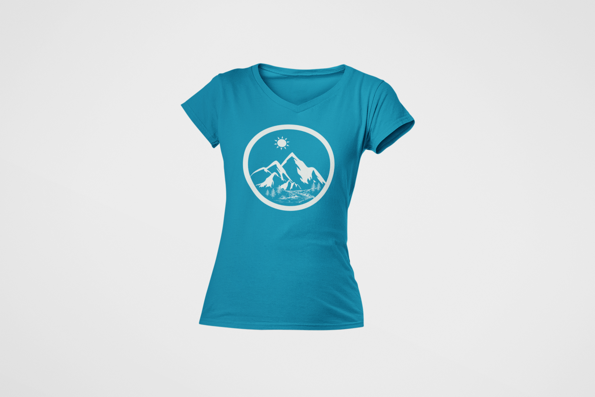 Life in the Mountains Women's V - neck T - Rowantree Clothing