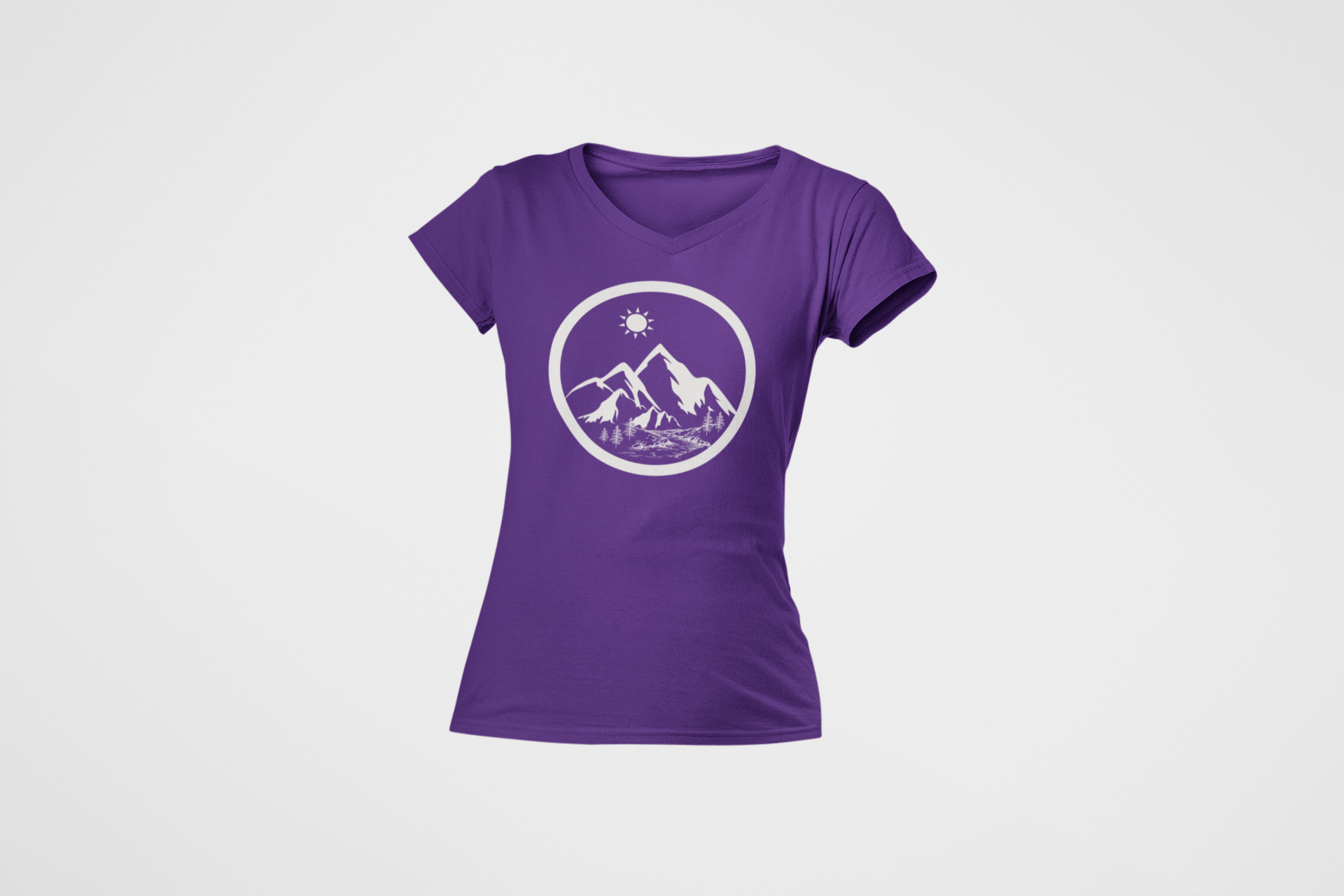 Life in the Mountains Women's V - neck T - Rowantree Clothing