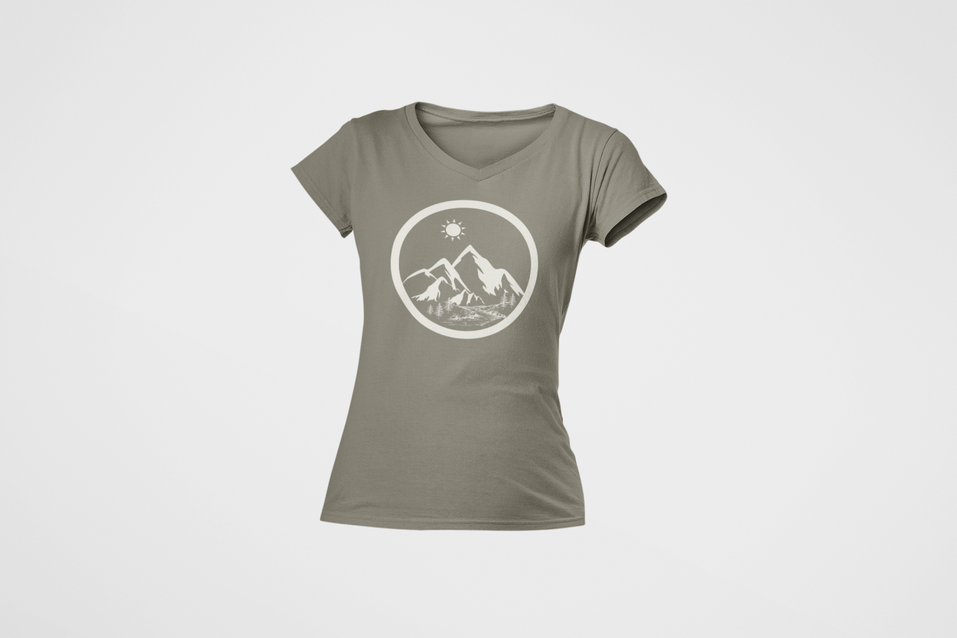 Life in the Mountains Women's V - neck T - Rowantree Clothing