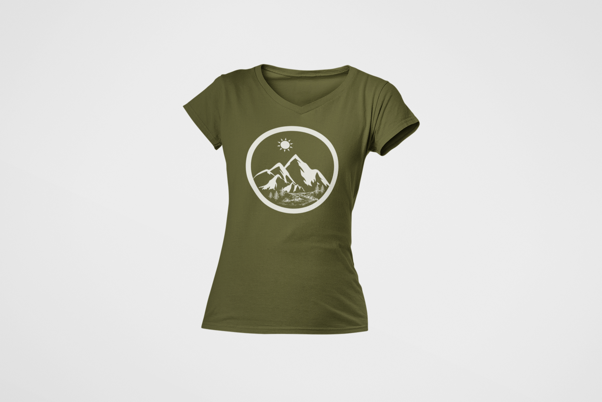Life in the Mountains Women's V - neck T - Rowantree Clothing