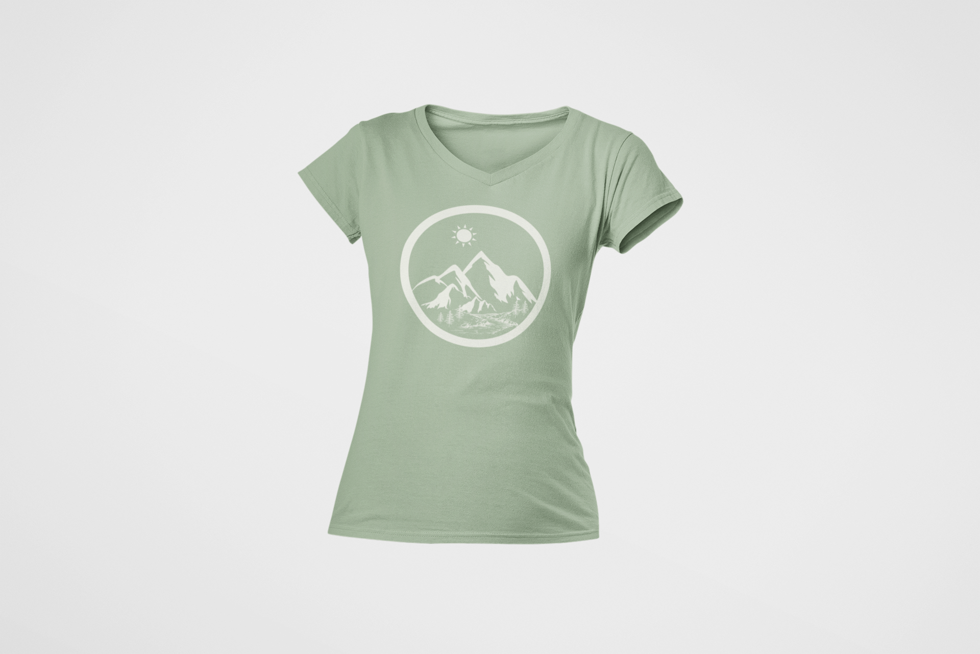 Life in the Mountains Women's V - neck T - Rowantree Clothing