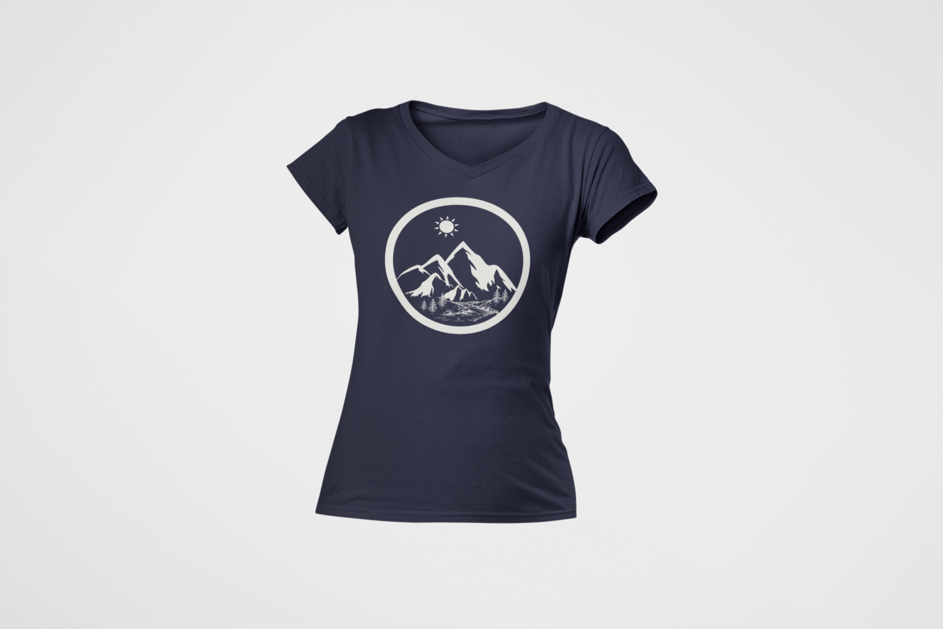 Life in the Mountains Women's V - neck T - Rowantree Clothing