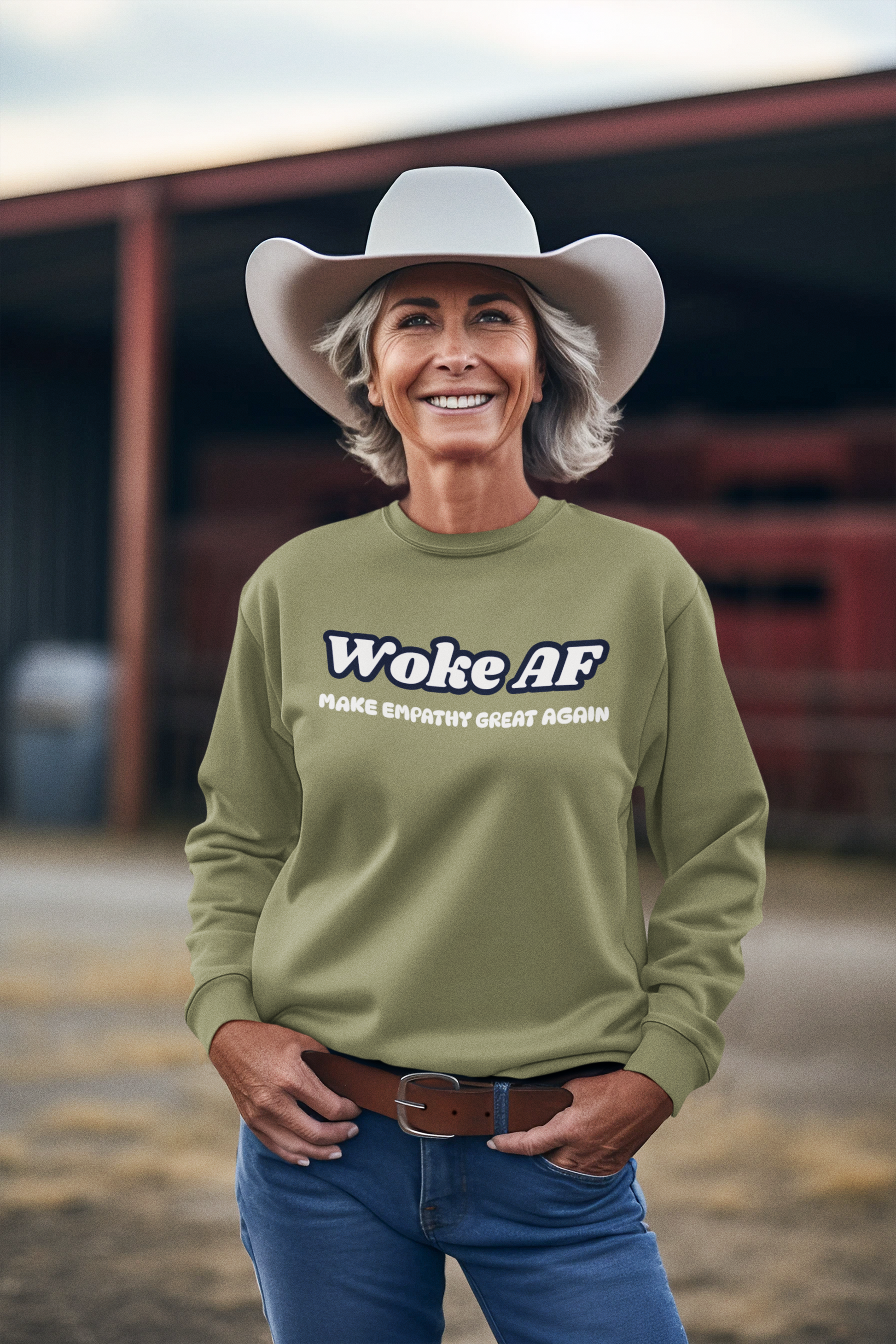 Make Empathy Great Again Woke AF Sweatshirt – Bold Unisex Crewneck - Rowantree Clothing  