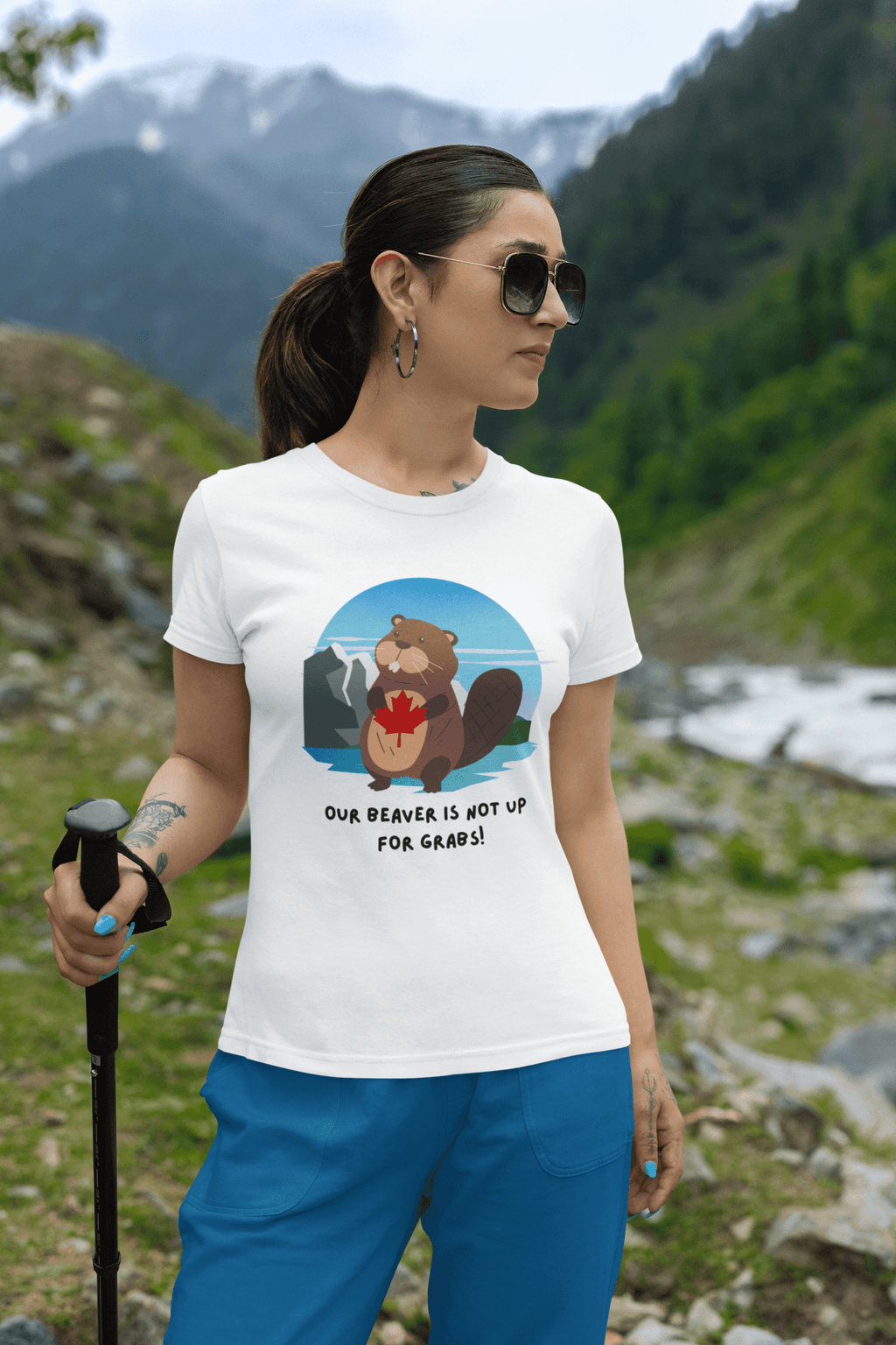 Our Beaver is Not Up For Grabs - Classic Unisex Crewneck T-shirt | - Rowantree Clothing
