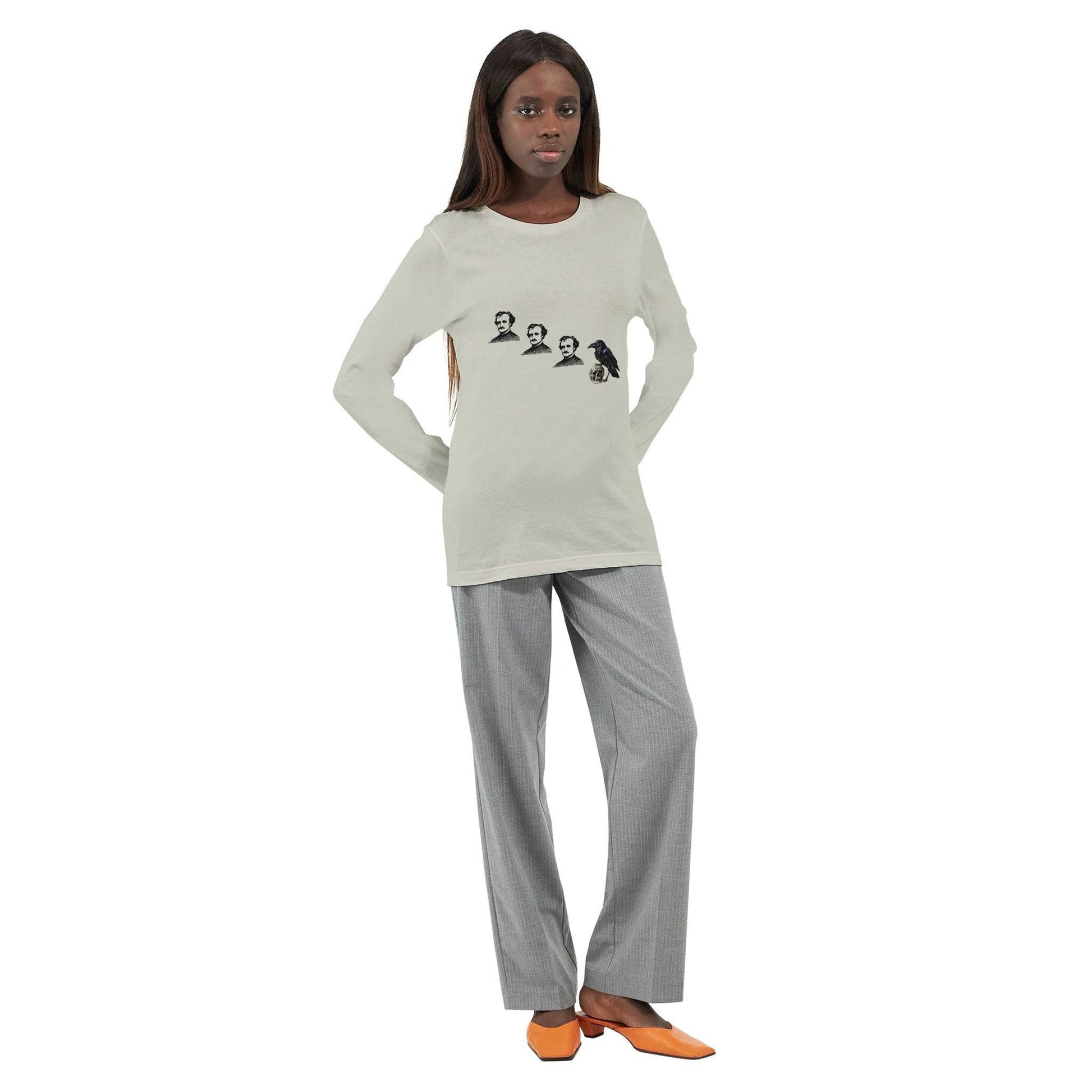 Poe, Poe, Poe, Crow Premium Unisex Longsleeve T-shirt - Rowantree Clothing