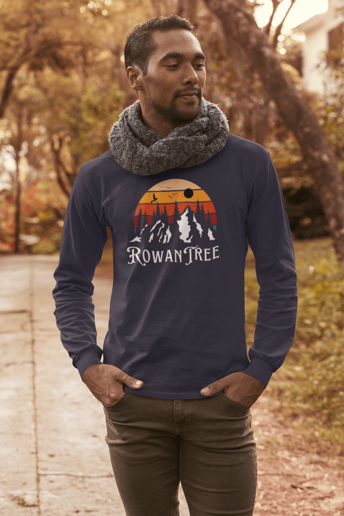 Rowantree Mountains Classic Unisex Longsleeve T - Rowantree Clothing