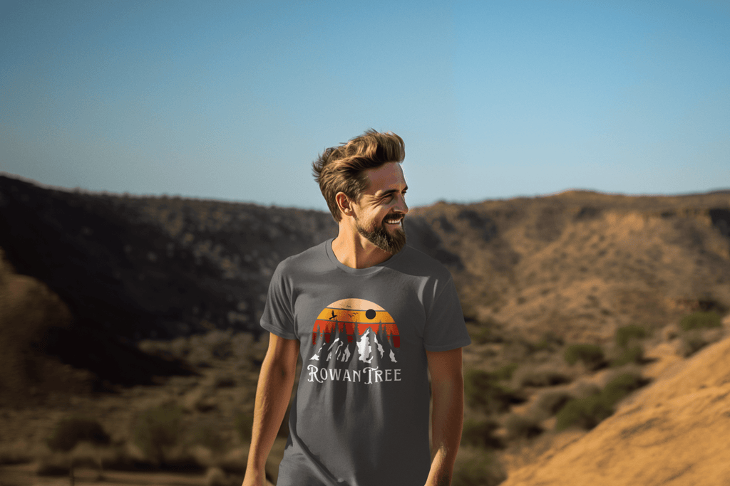 Rowantree Mountains Ring Spun Cotton T-shirt - Rowantree Clothing