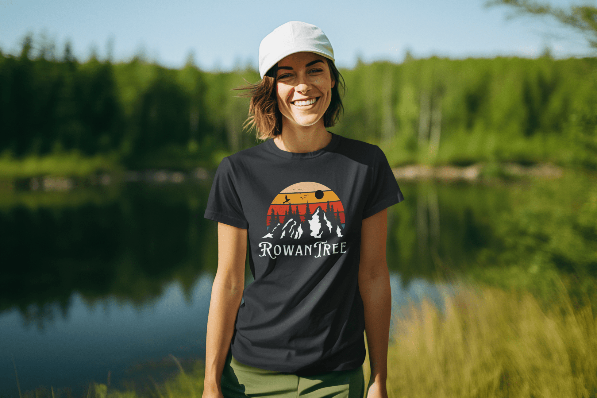 Rowantree Mountains Ring Spun Cotton T-shirt - Rowantree Clothing