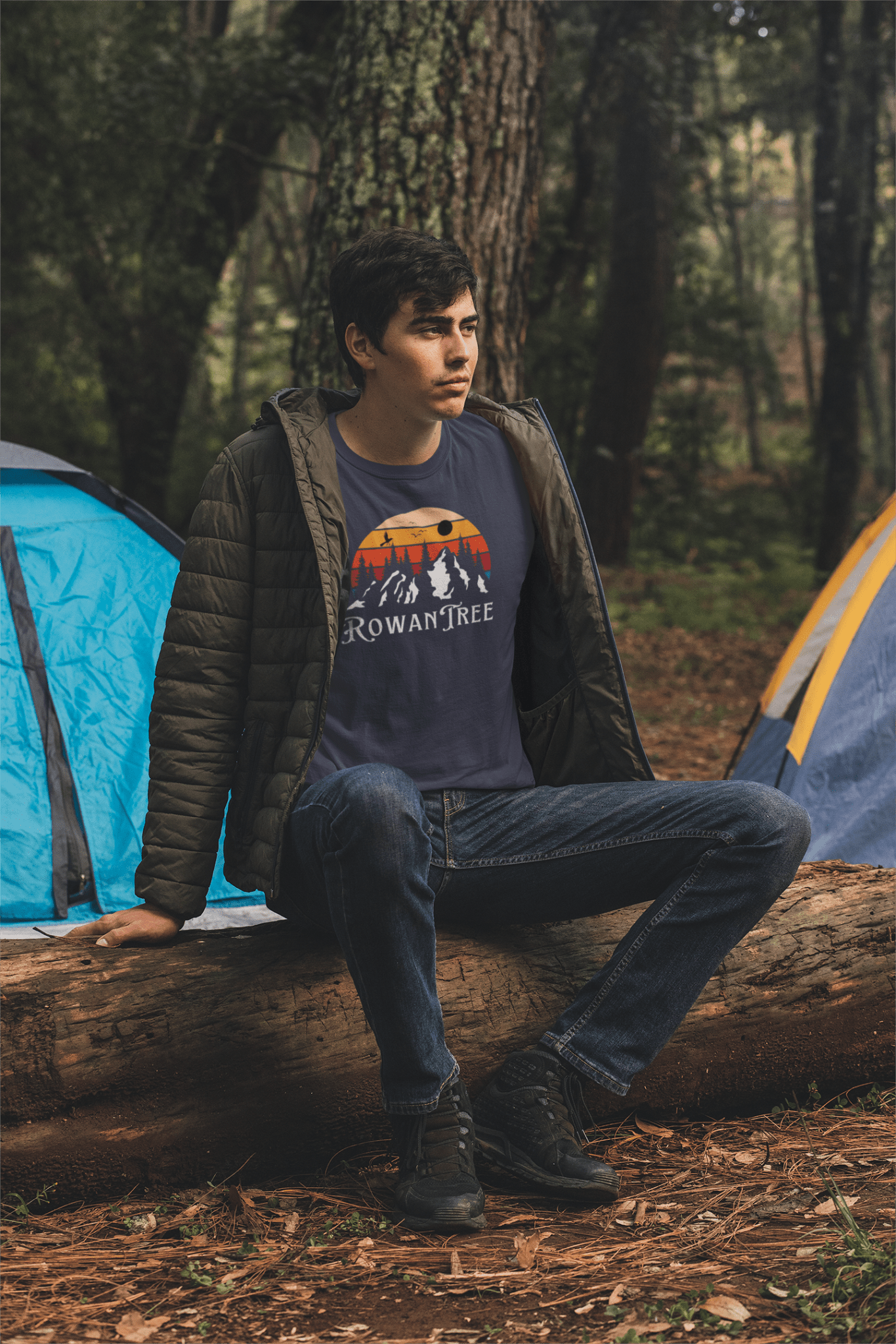 Rowantree Mountains Ring Spun Cotton T-shirt - Rowantree Clothing