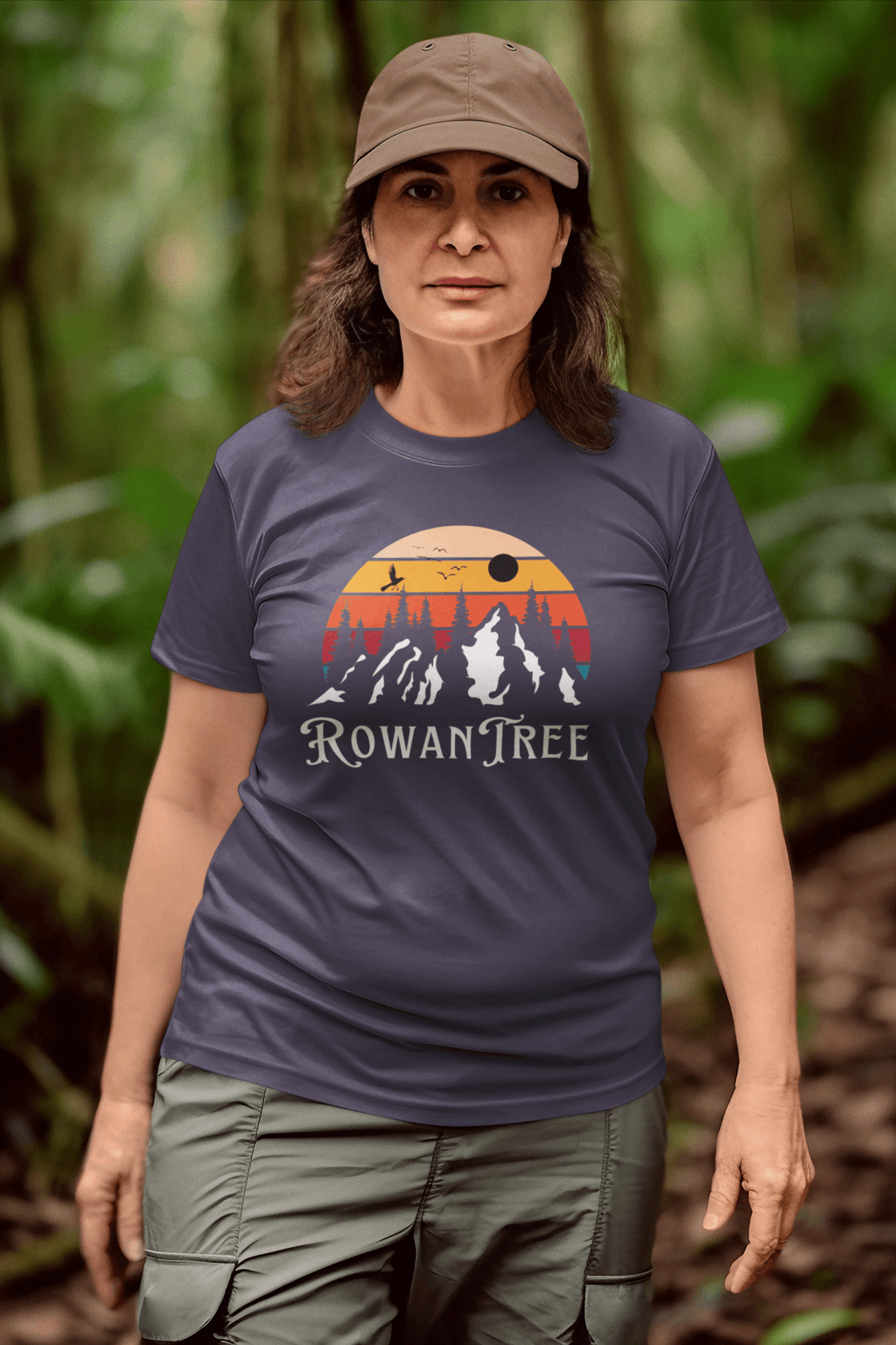 Rowantree Mountains Ring Spun Cotton T-shirt - Rowantree Clothing