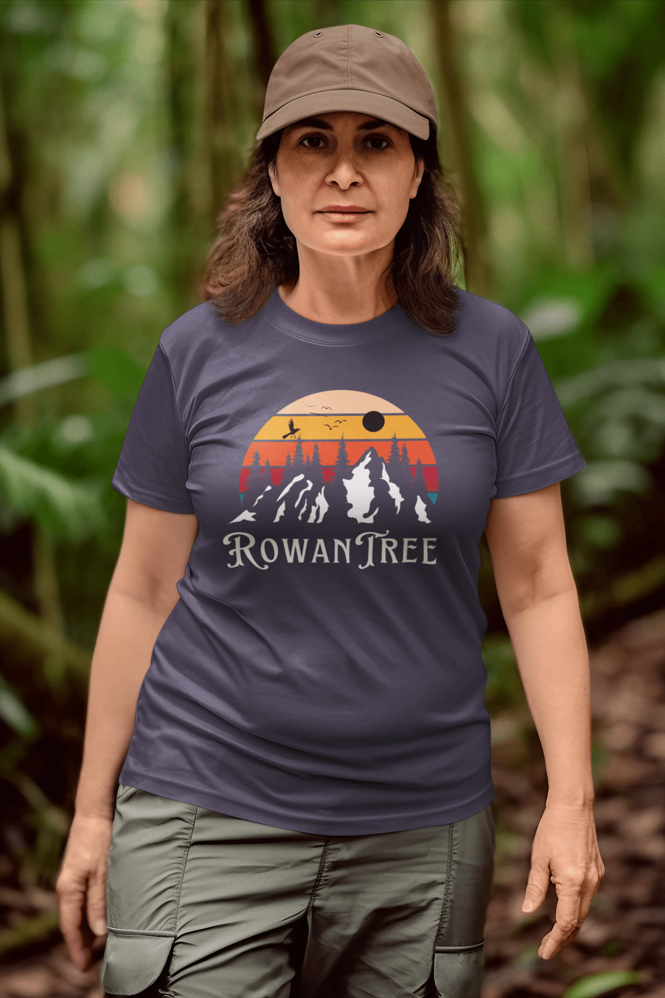 Rowantree Mountains Ring Spun Cotton T-shirt - Rowantree Clothing