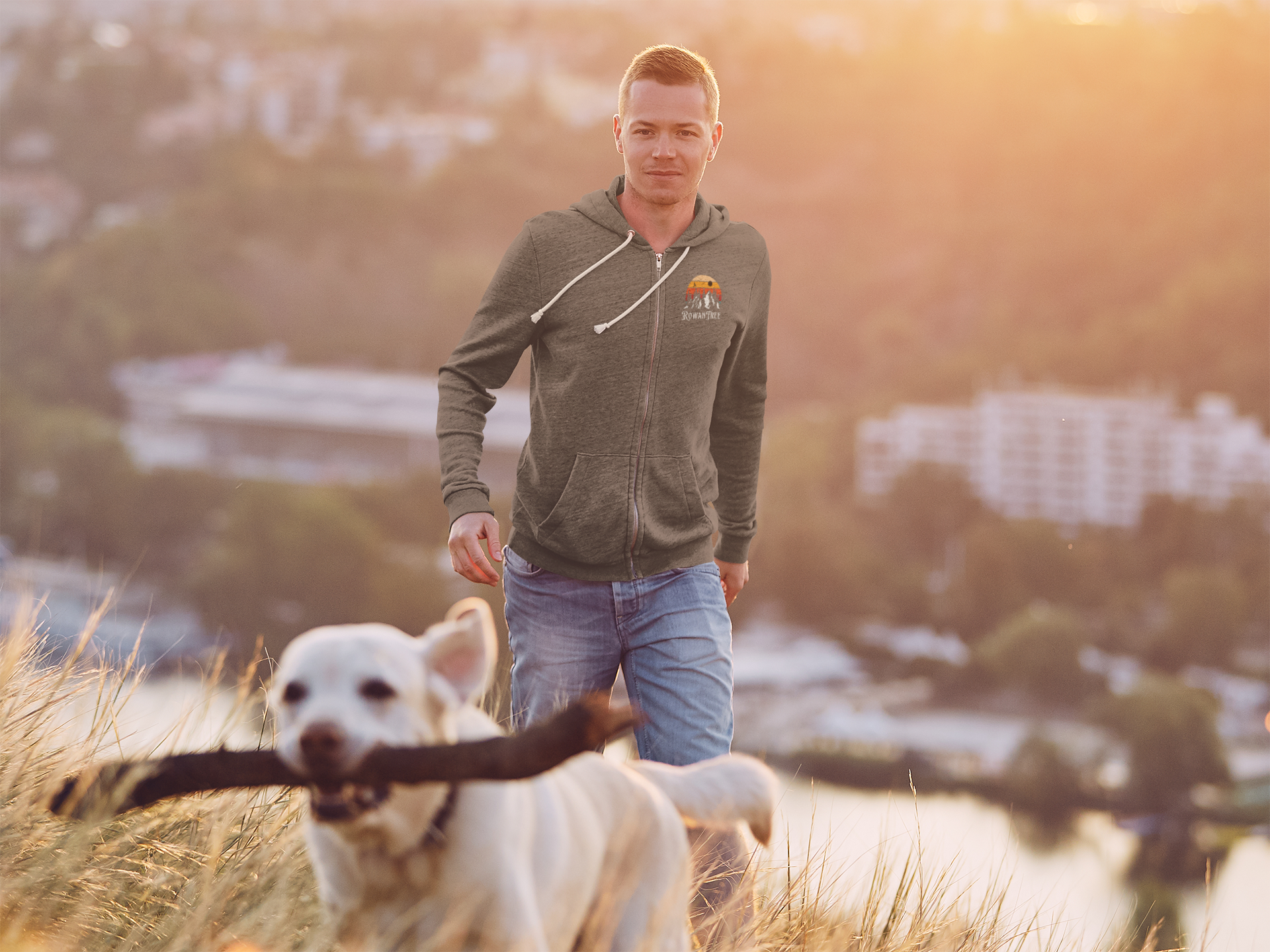 Rowantree Mountains Zip Hoodie - Rowantree Clothing  