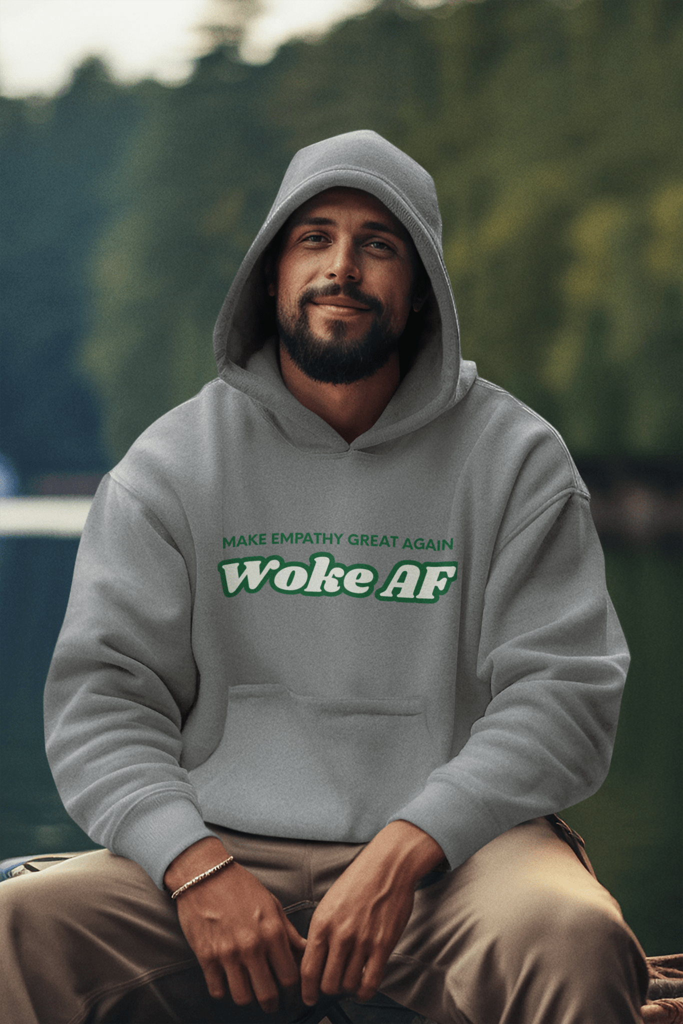 WOKE AF Make Empathy Great Again Classic Unisex Pullover Hoodie | Gildan® 1850 - Rowantree Clothing