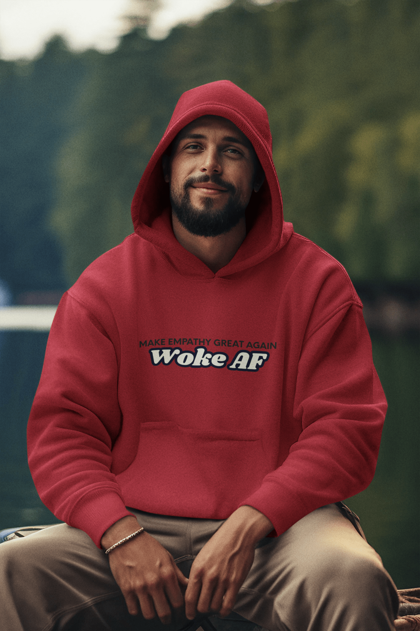 WOKE AF Make Empathy Great Again Classic Unisex Pullover Hoodie | Gildan® 1850 - Rowantree Clothing